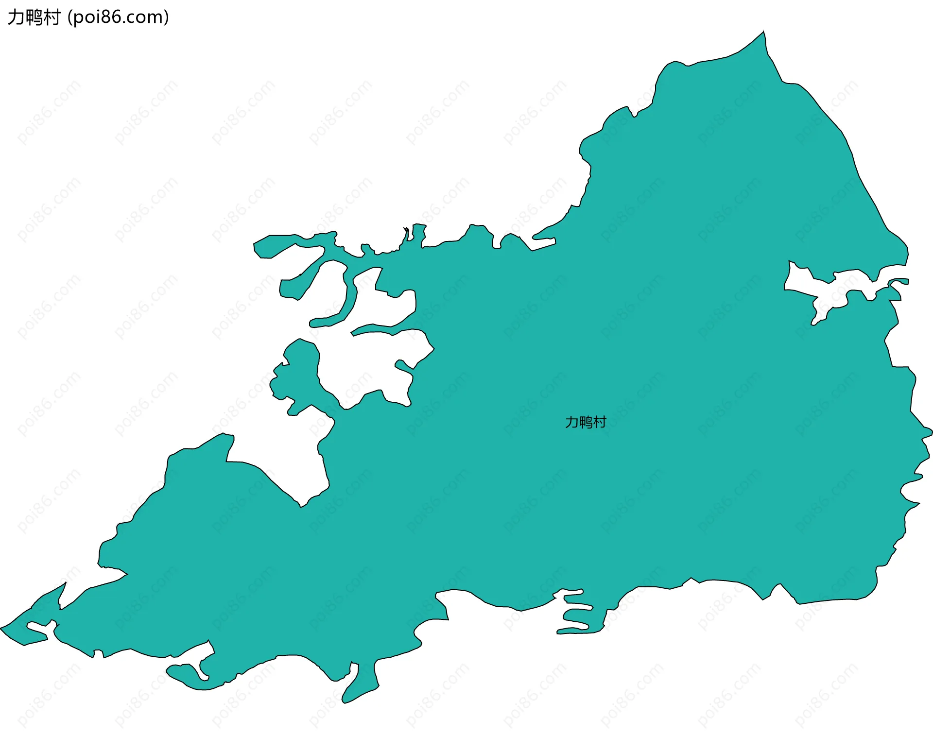 力鸭村边界地图