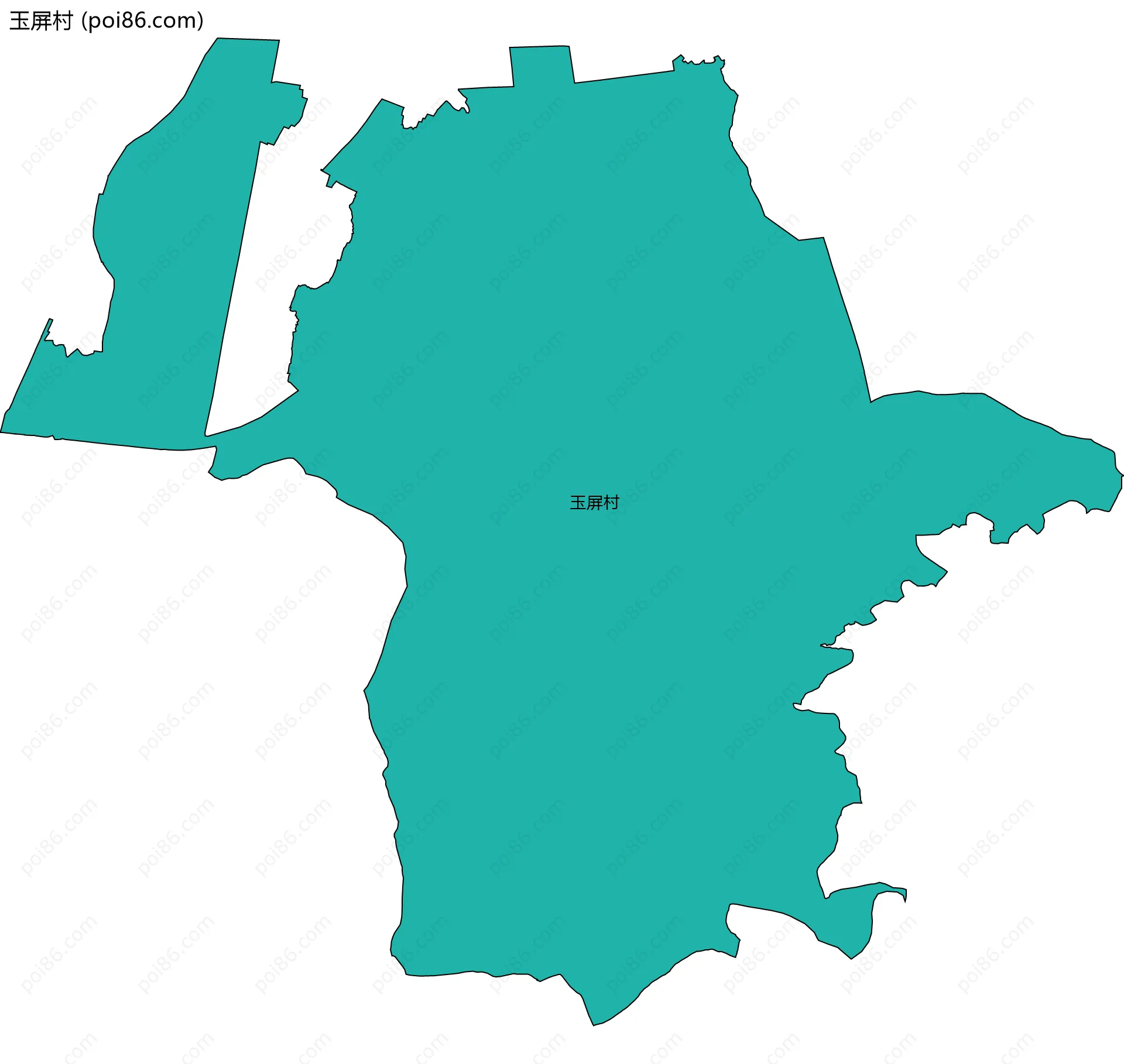 玉屏村边界地图