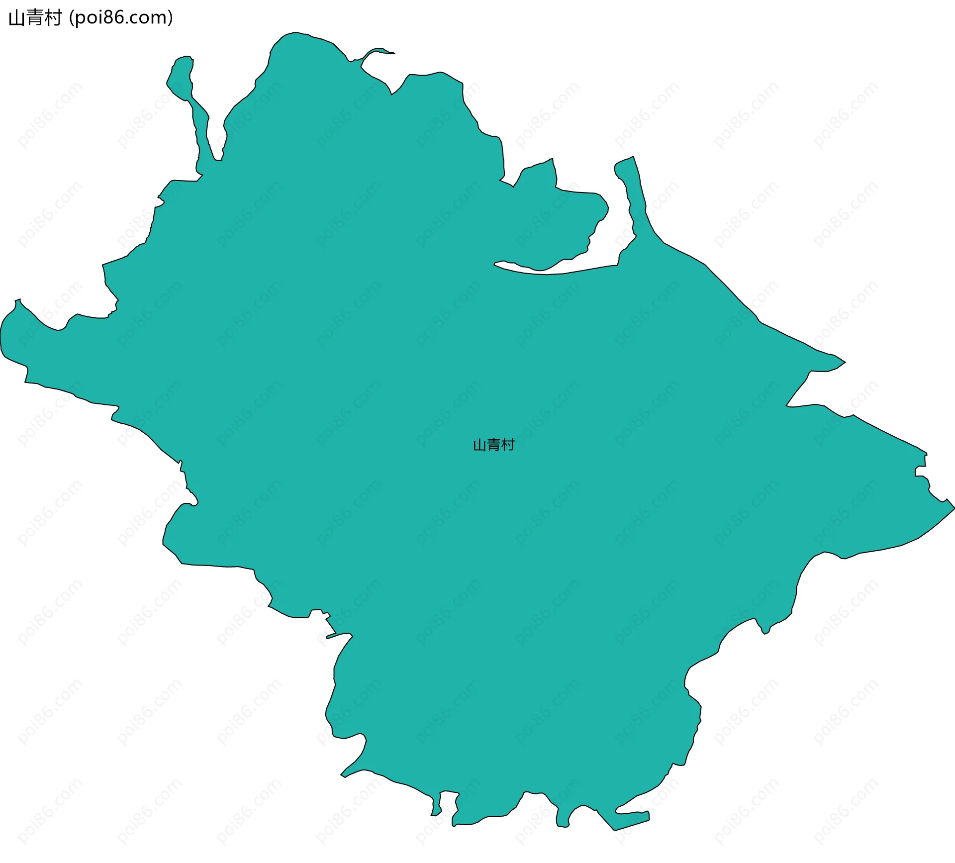 山青村边界地图