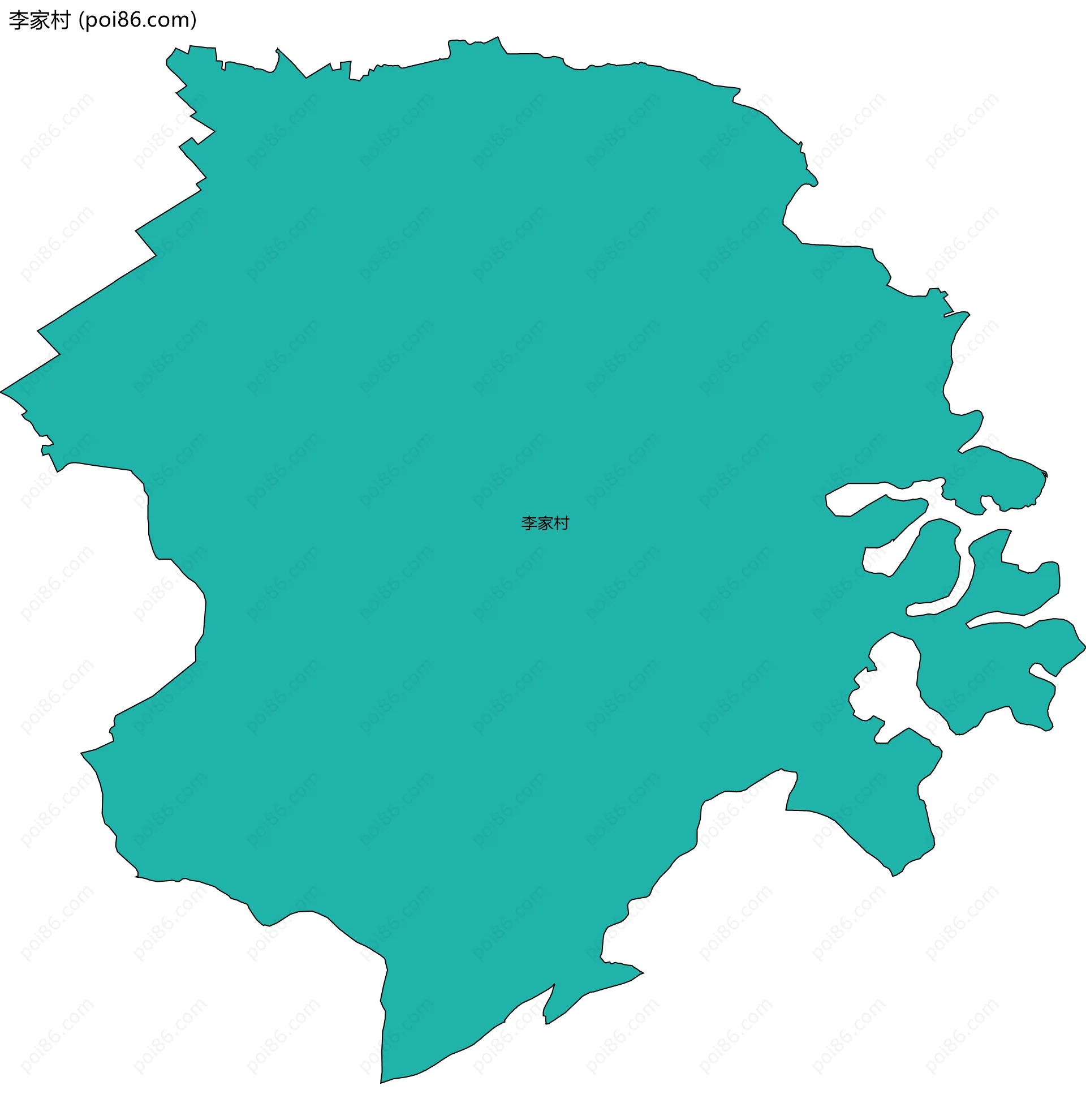 李家村边界地图