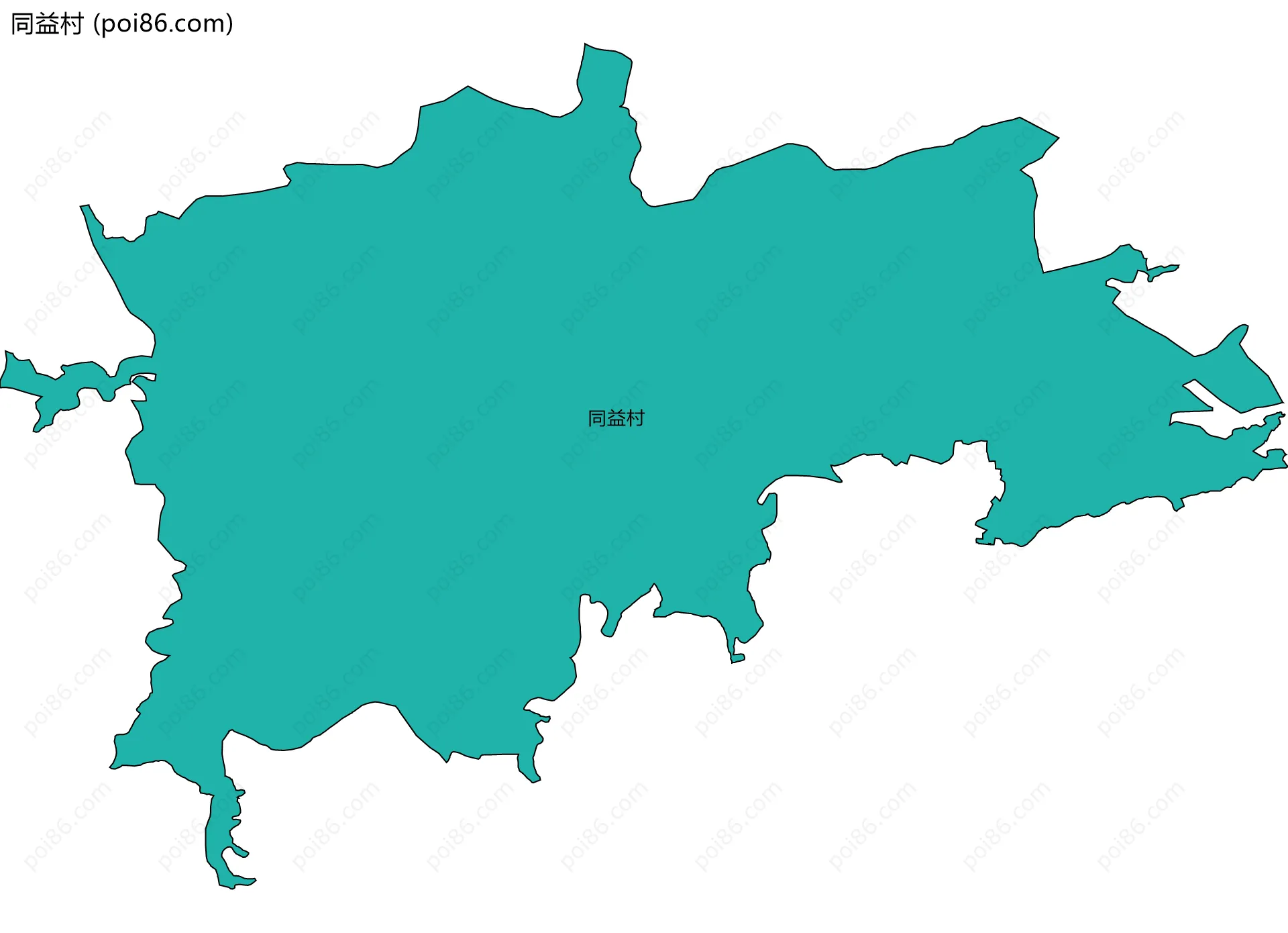 同益村边界地图
