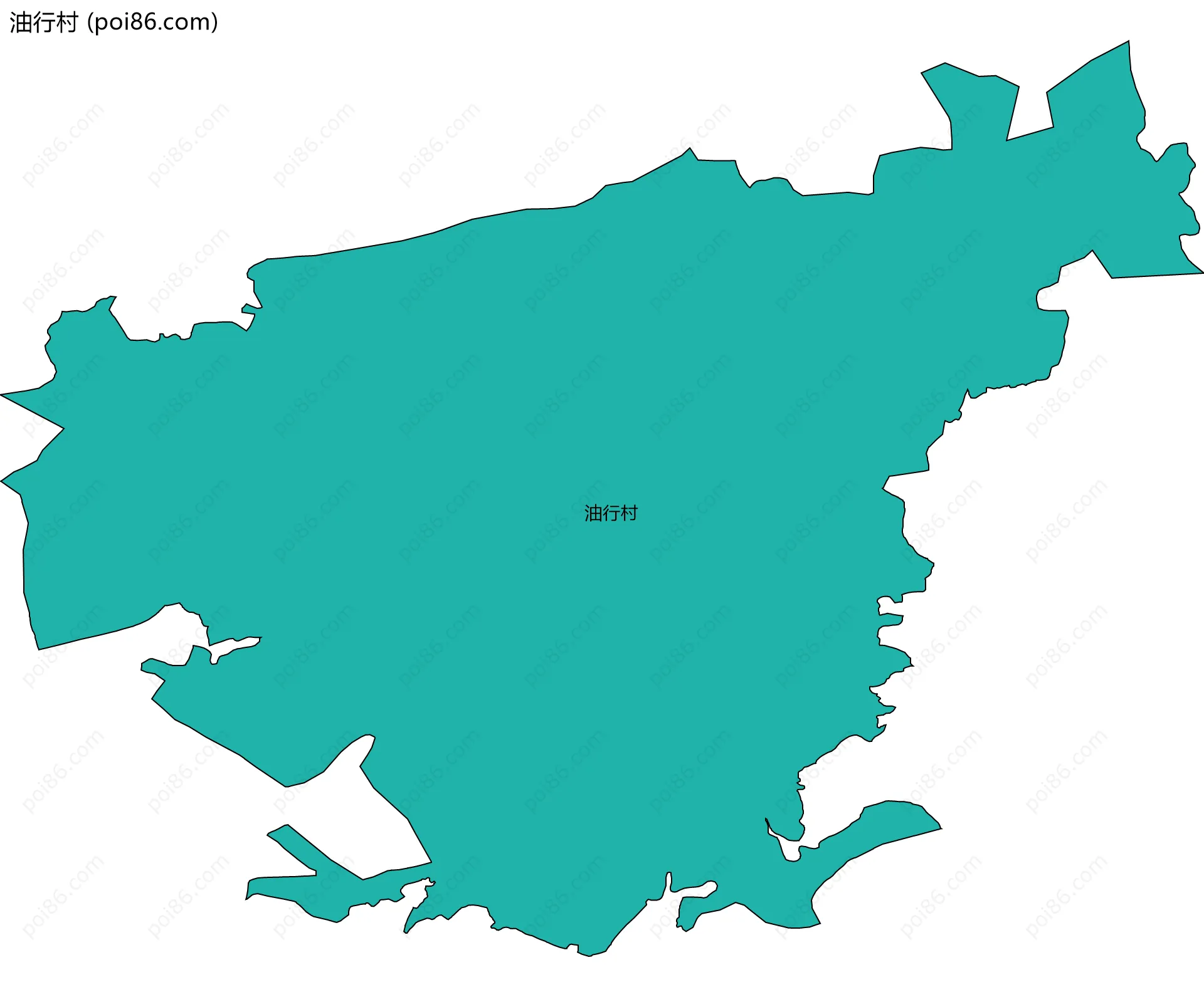 油行村边界地图