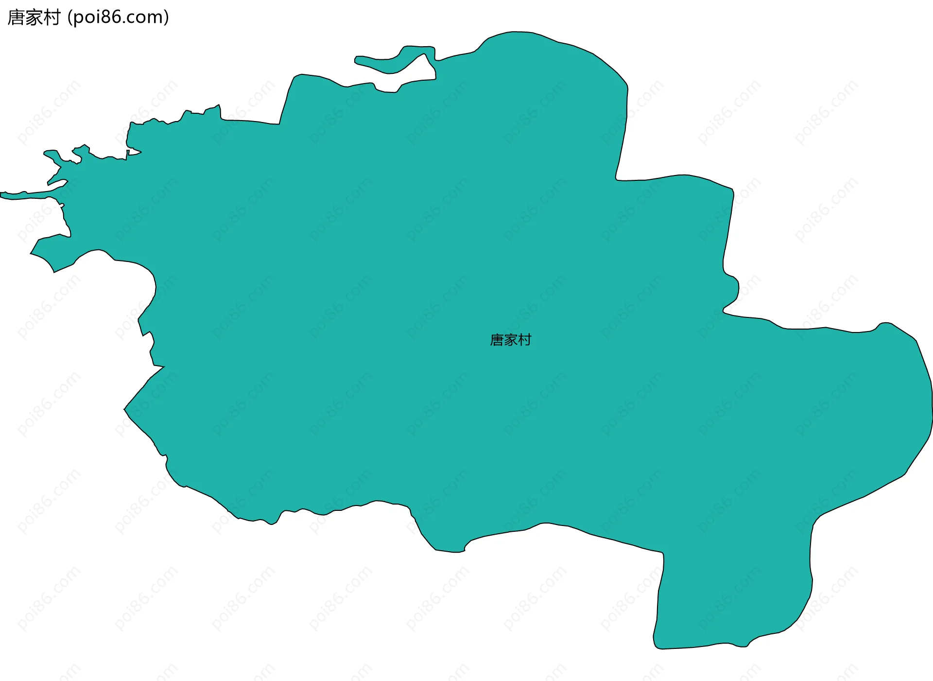 唐家村边界地图