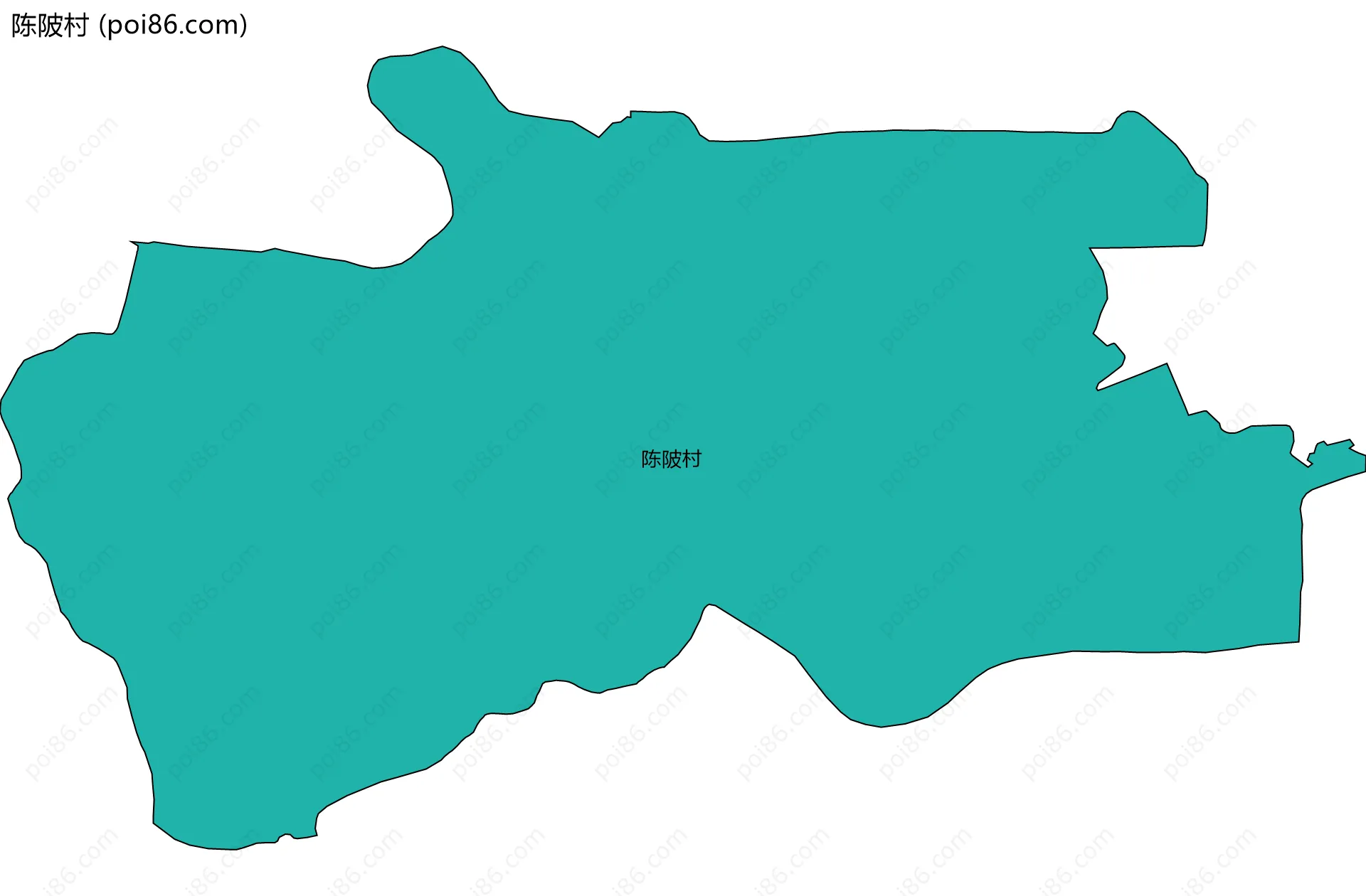 陈陂村边界地图