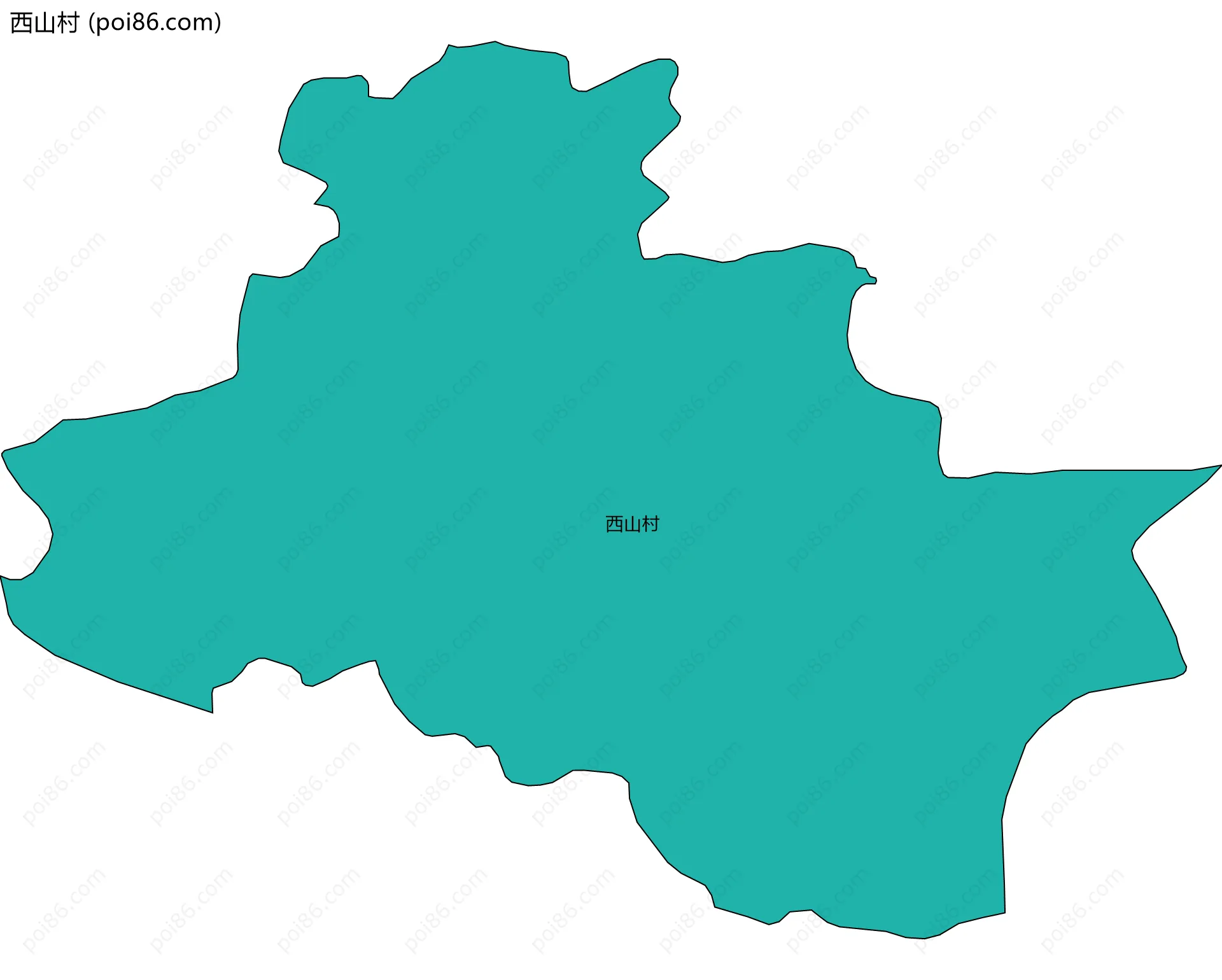 西山村边界地图
