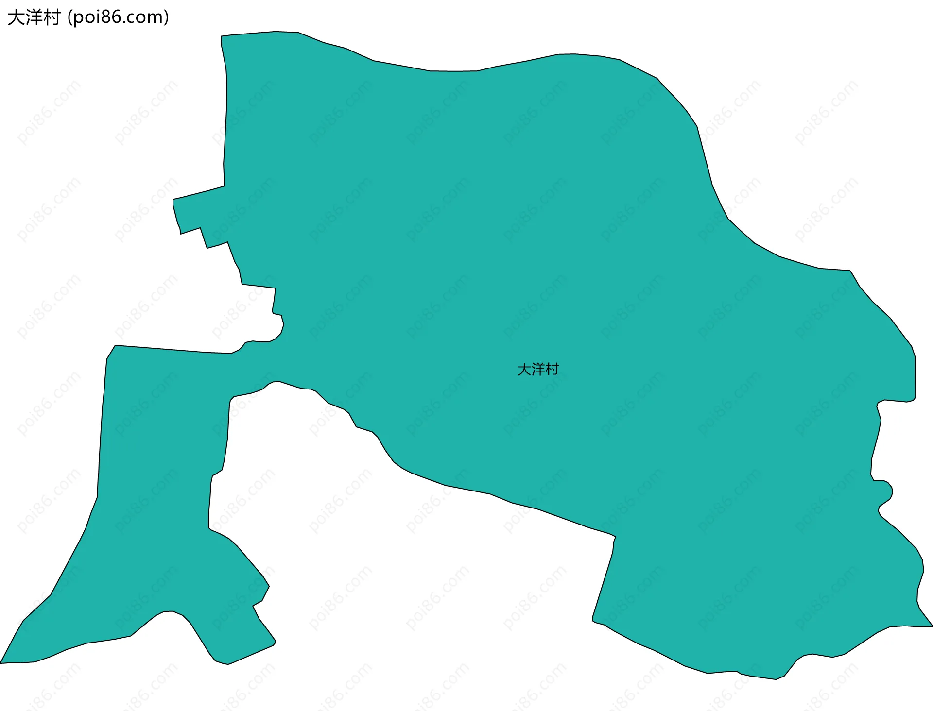 大洋村边界地图