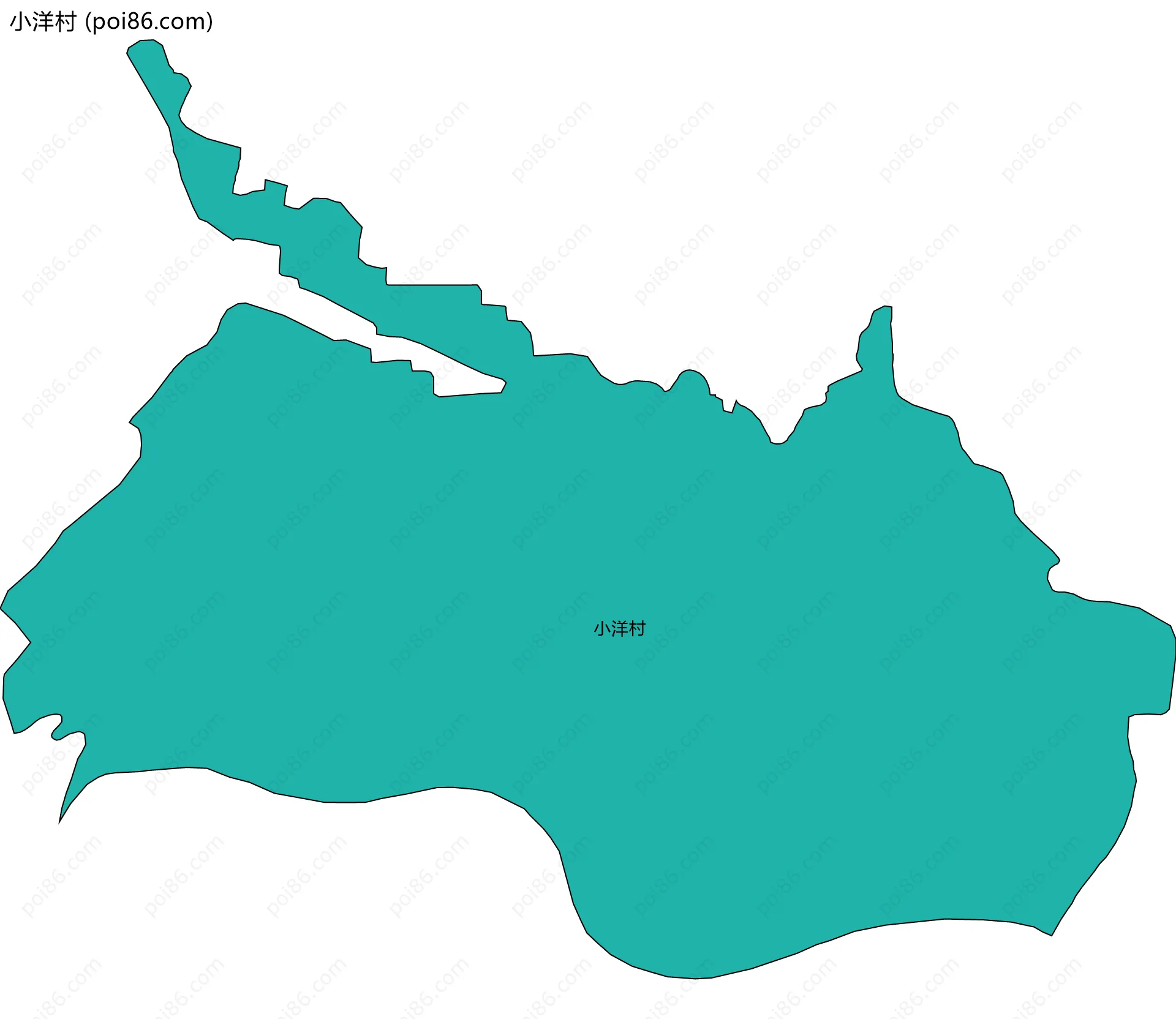 小洋村边界地图