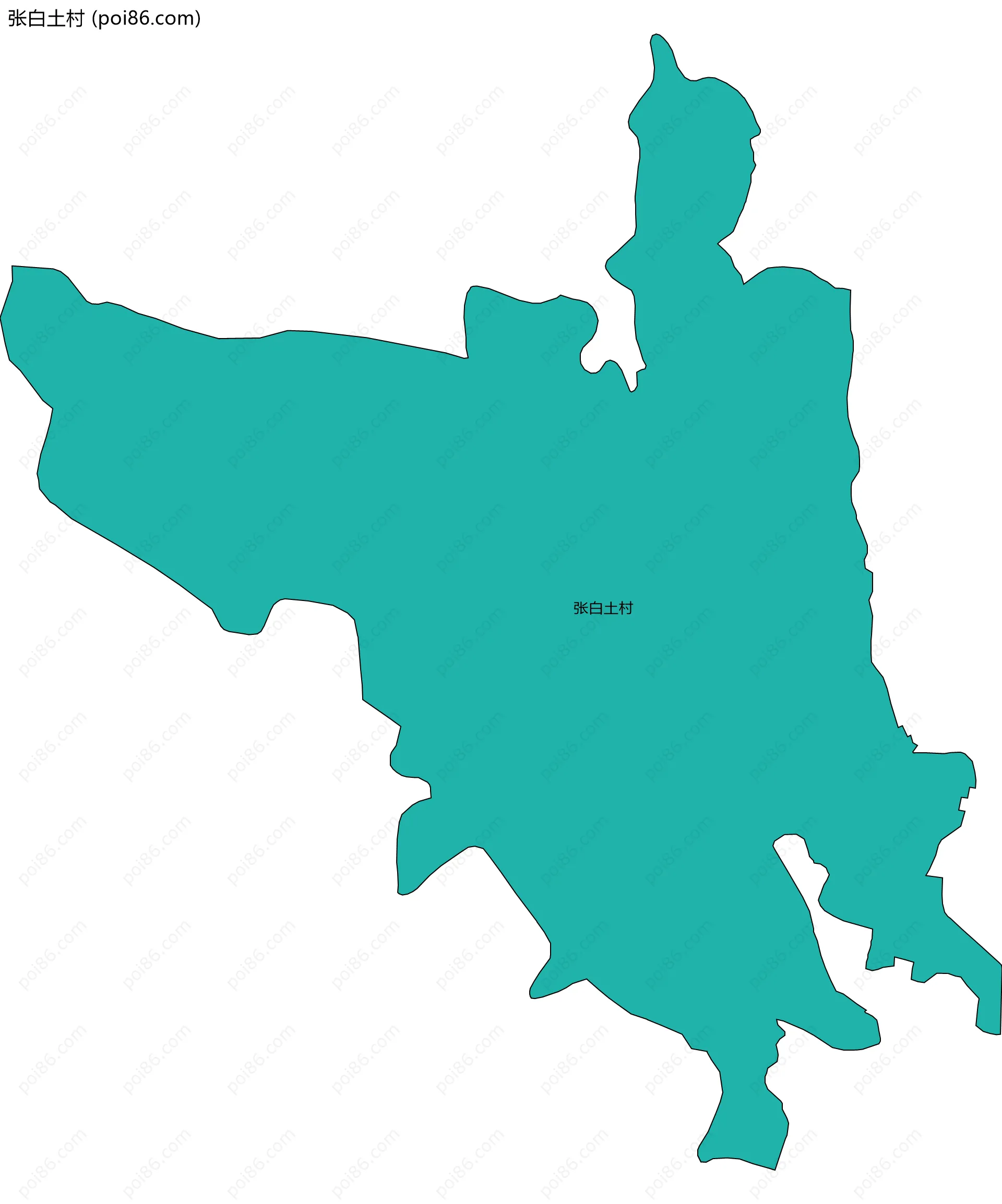 张白土村边界地图