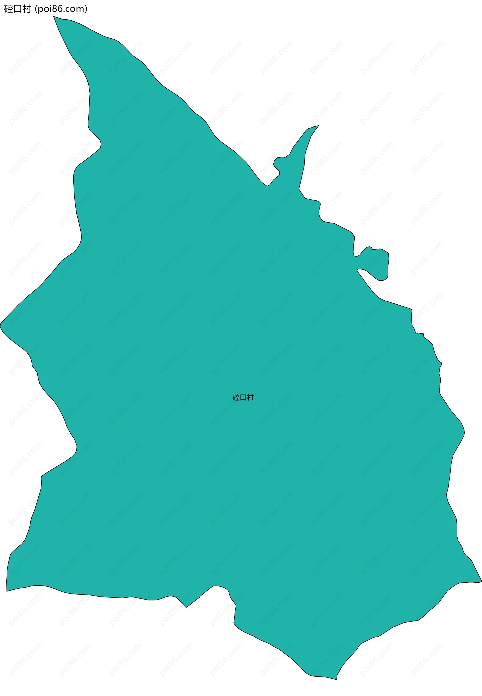 硿口村边界地图