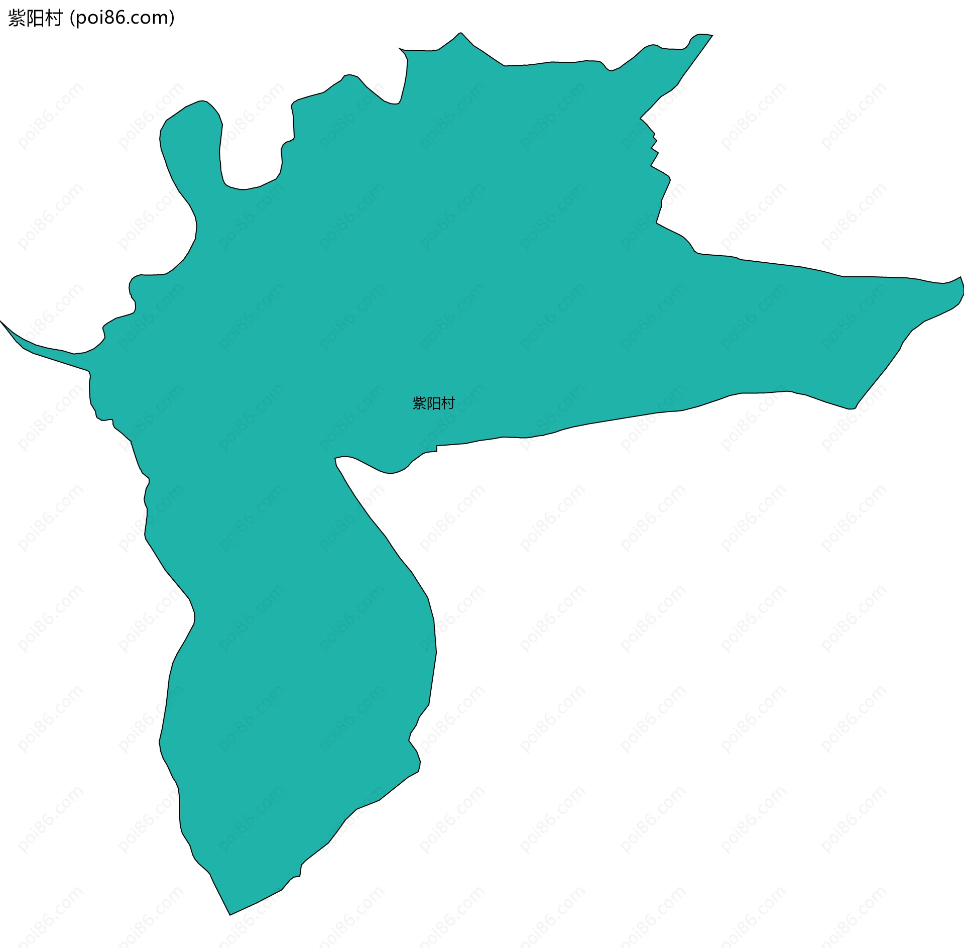 紫阳村边界地图