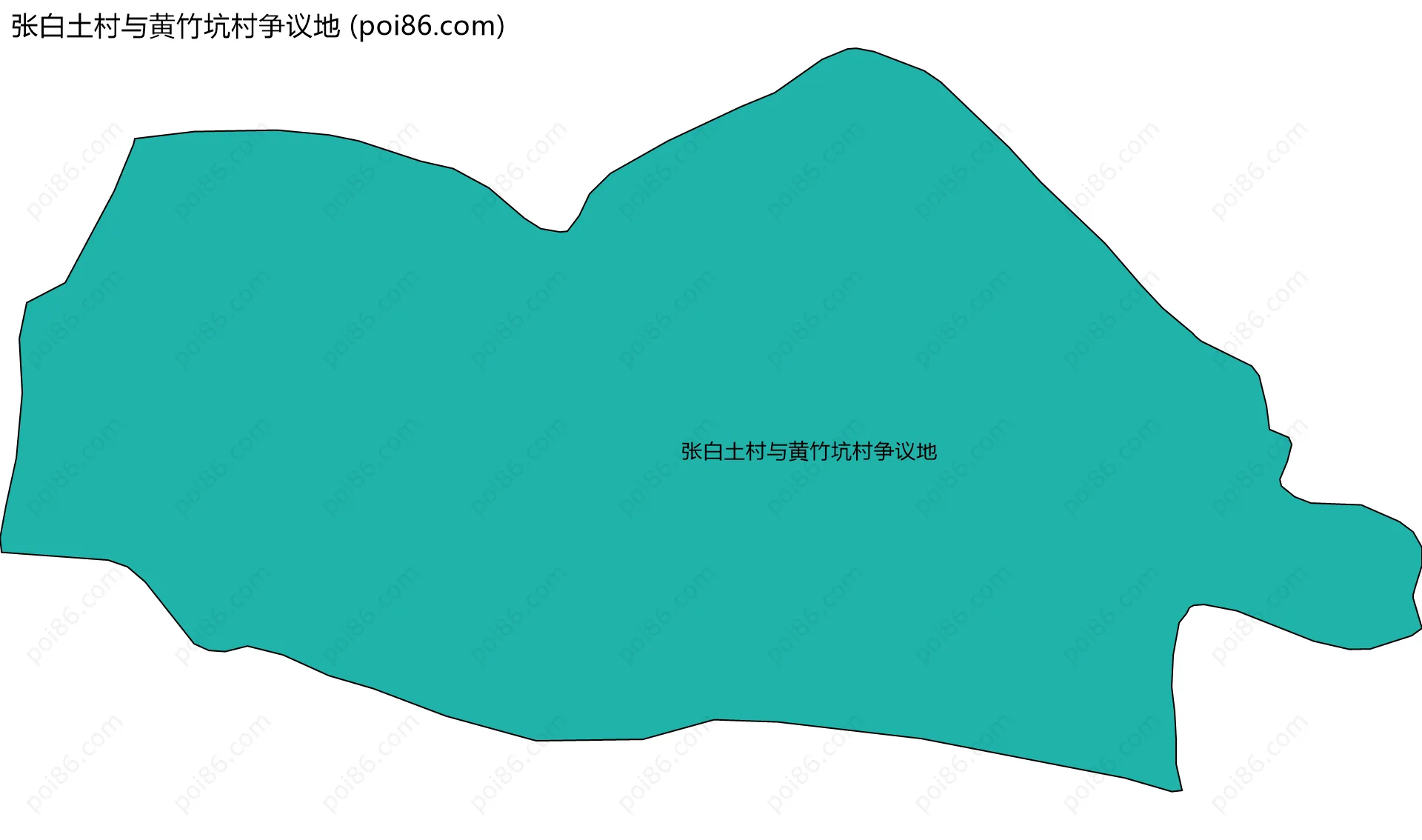 张白土村与黄竹坑村争议地边界地图