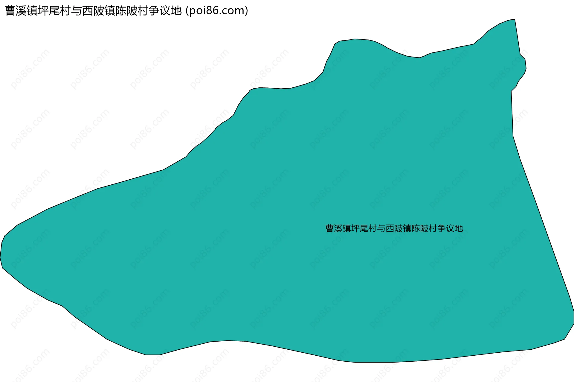 曹溪镇坪尾村与西陂镇陈陂村争议地边界地图