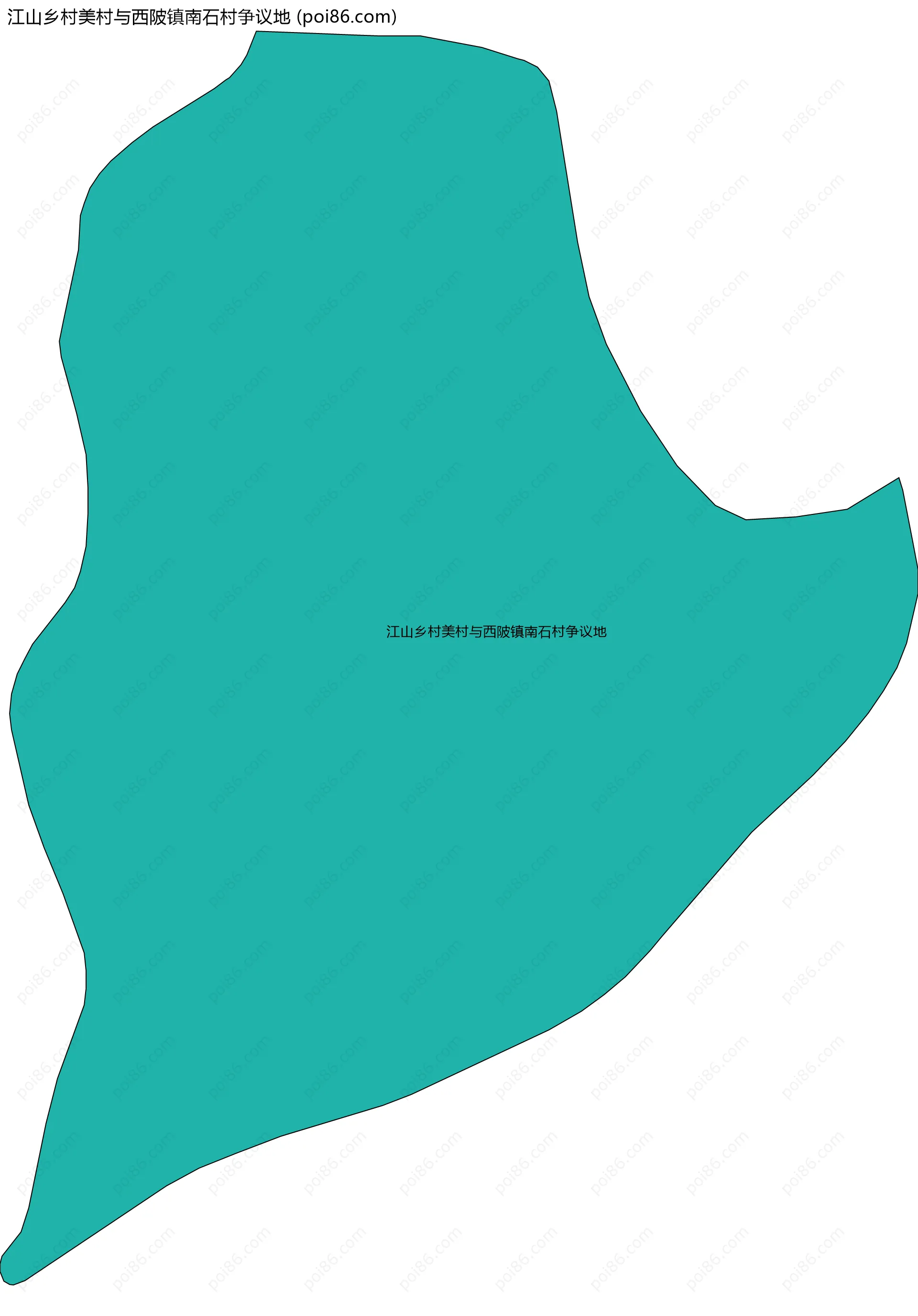江山乡村美村与西陂镇南石村争议地边界地图