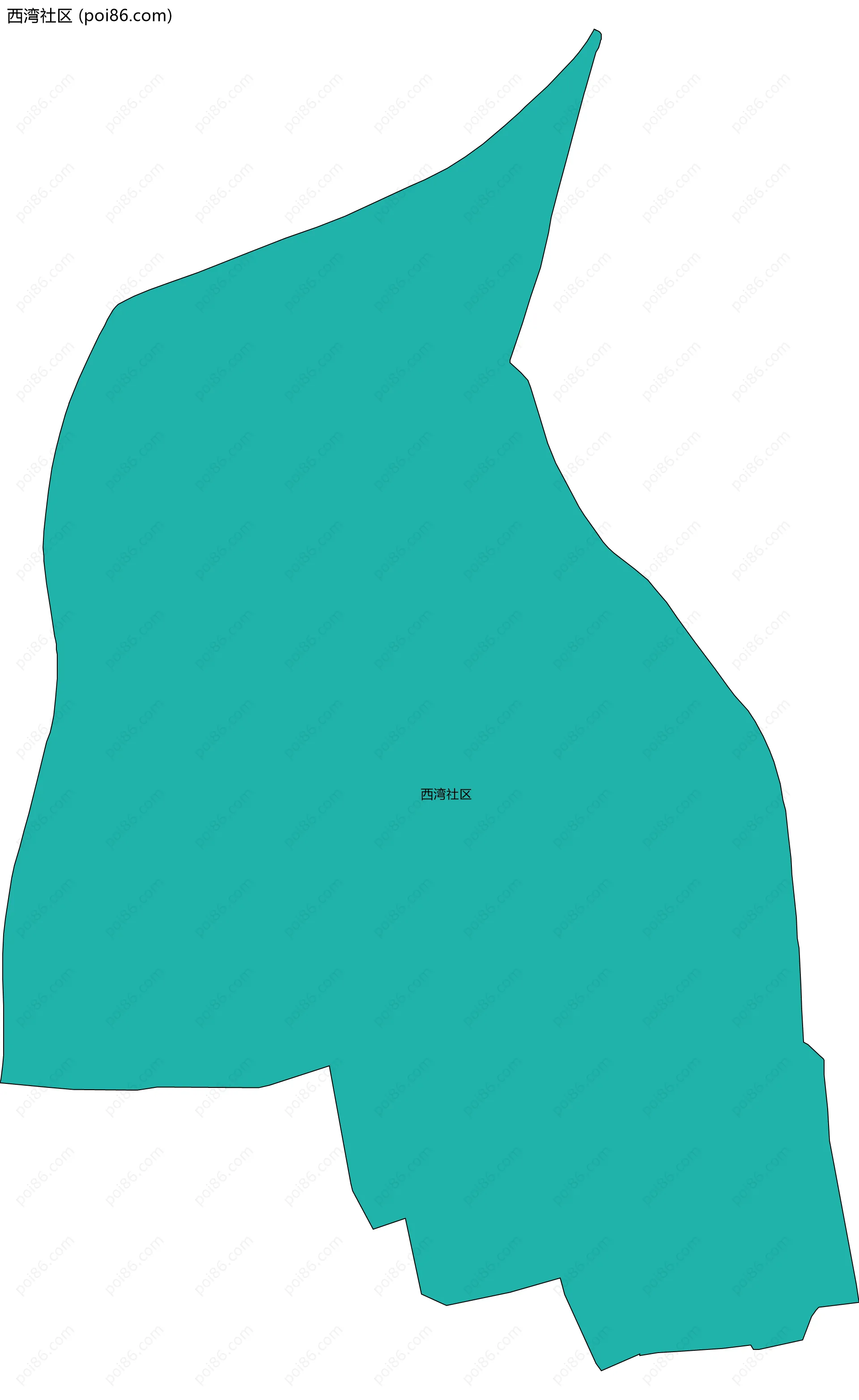 西湾社区边界地图