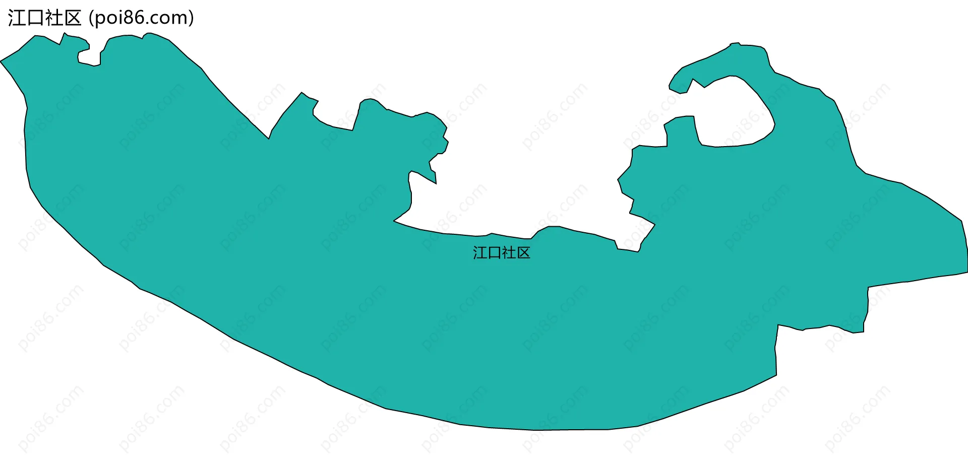 江口社区边界地图