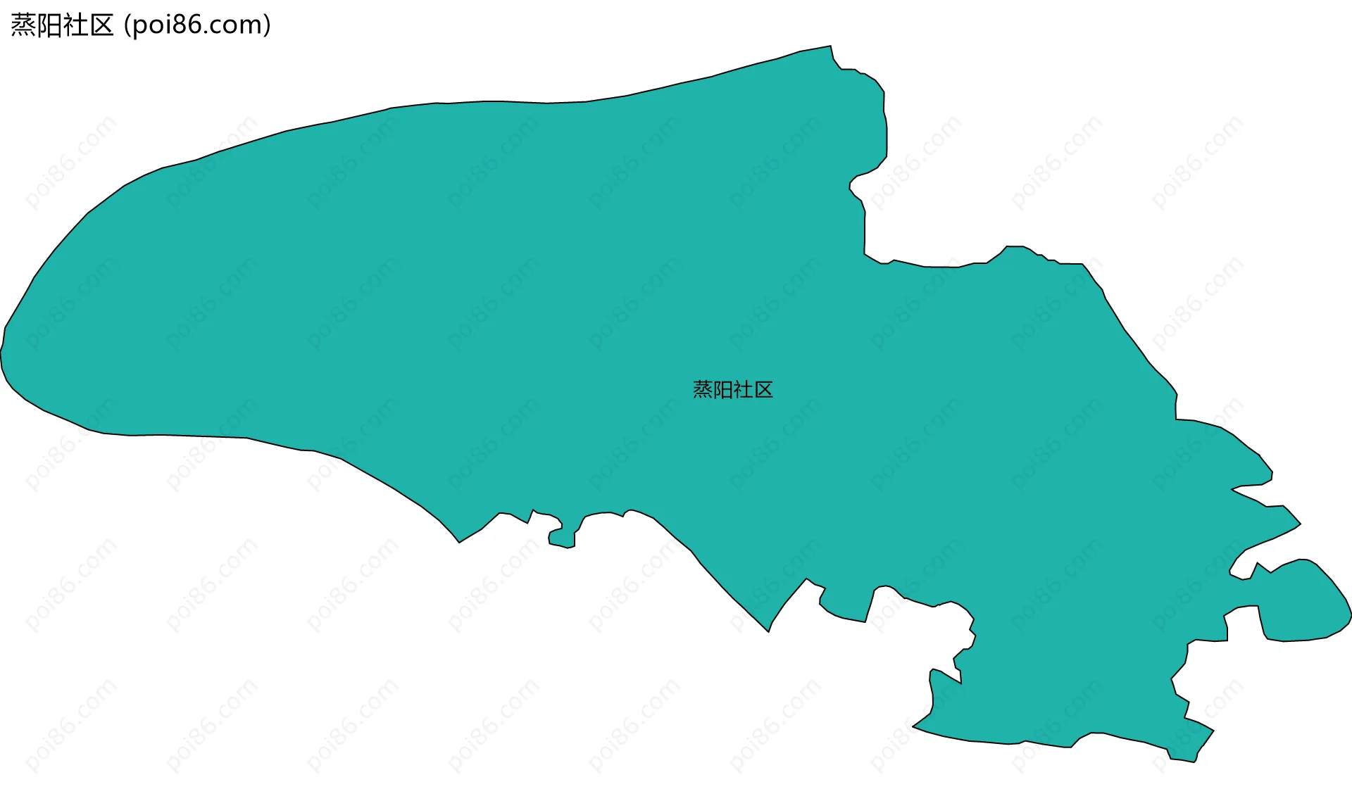 蒸阳社区边界地图