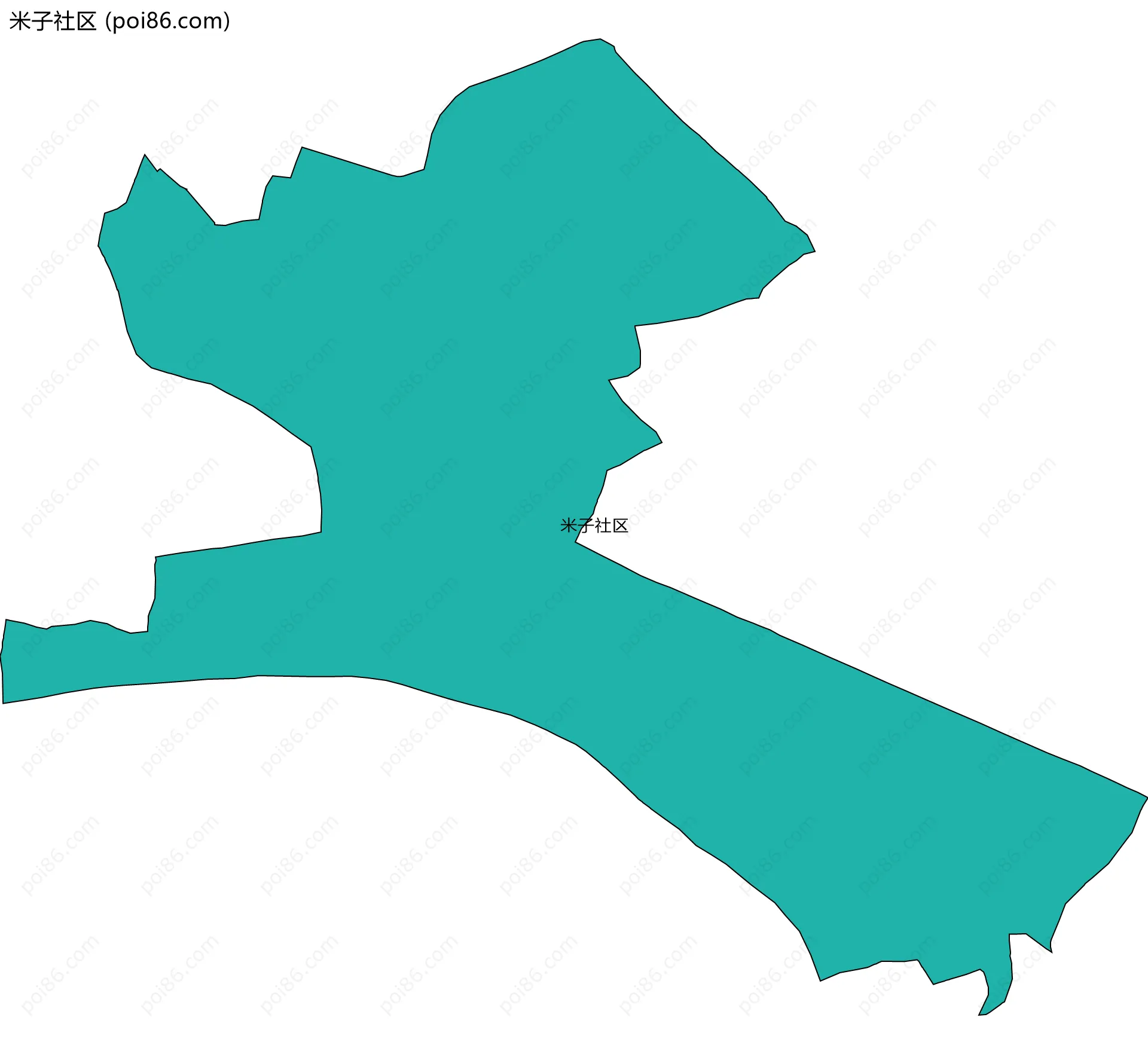 米子社区边界地图