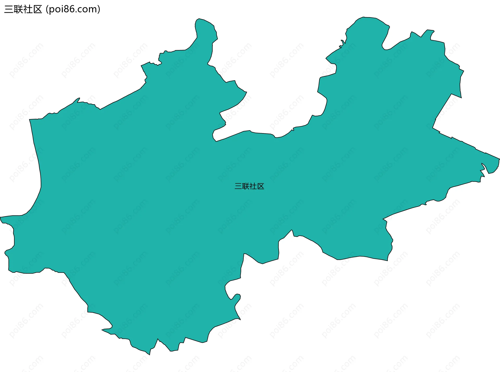 三联社区边界地图