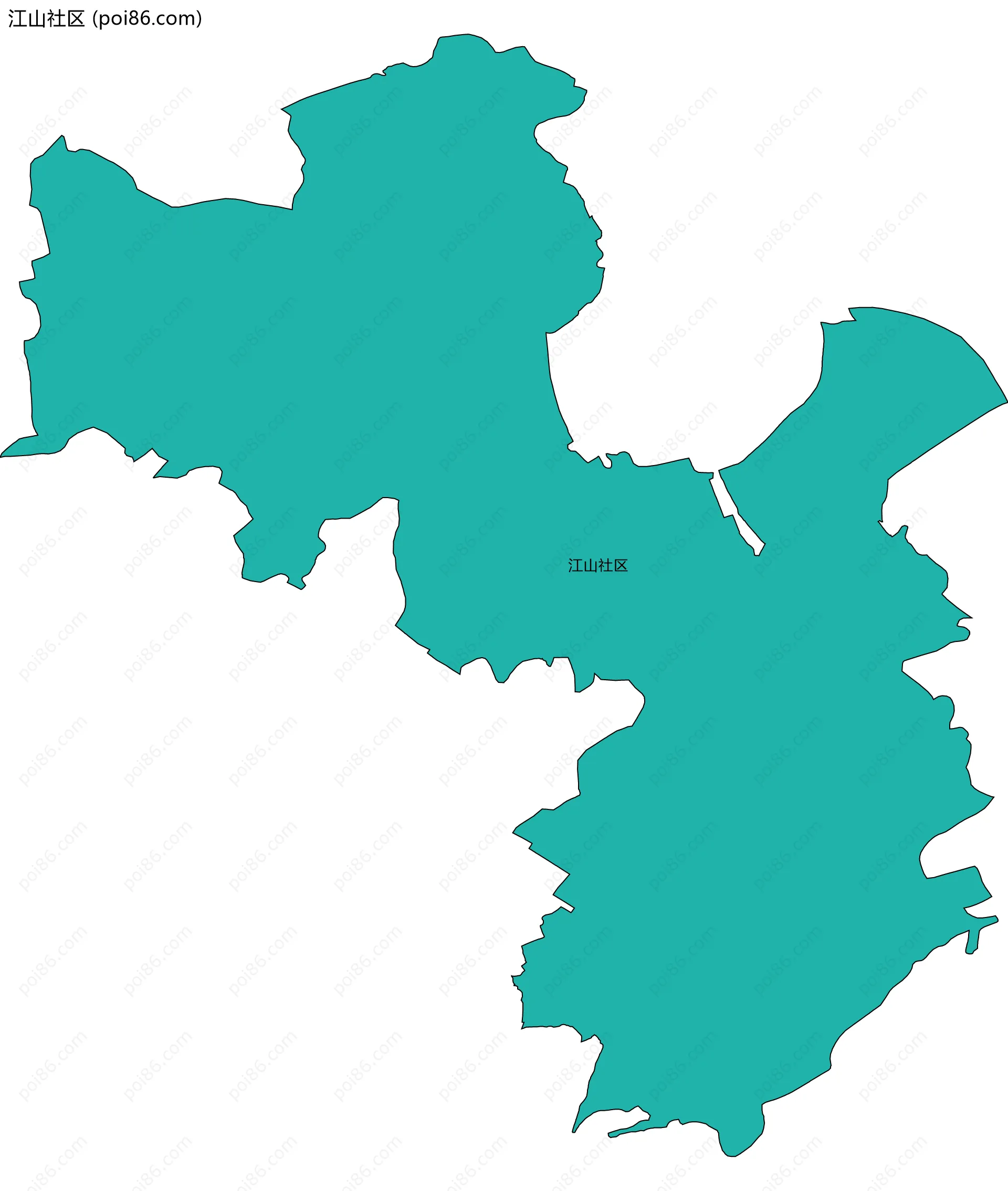 江山社区边界地图