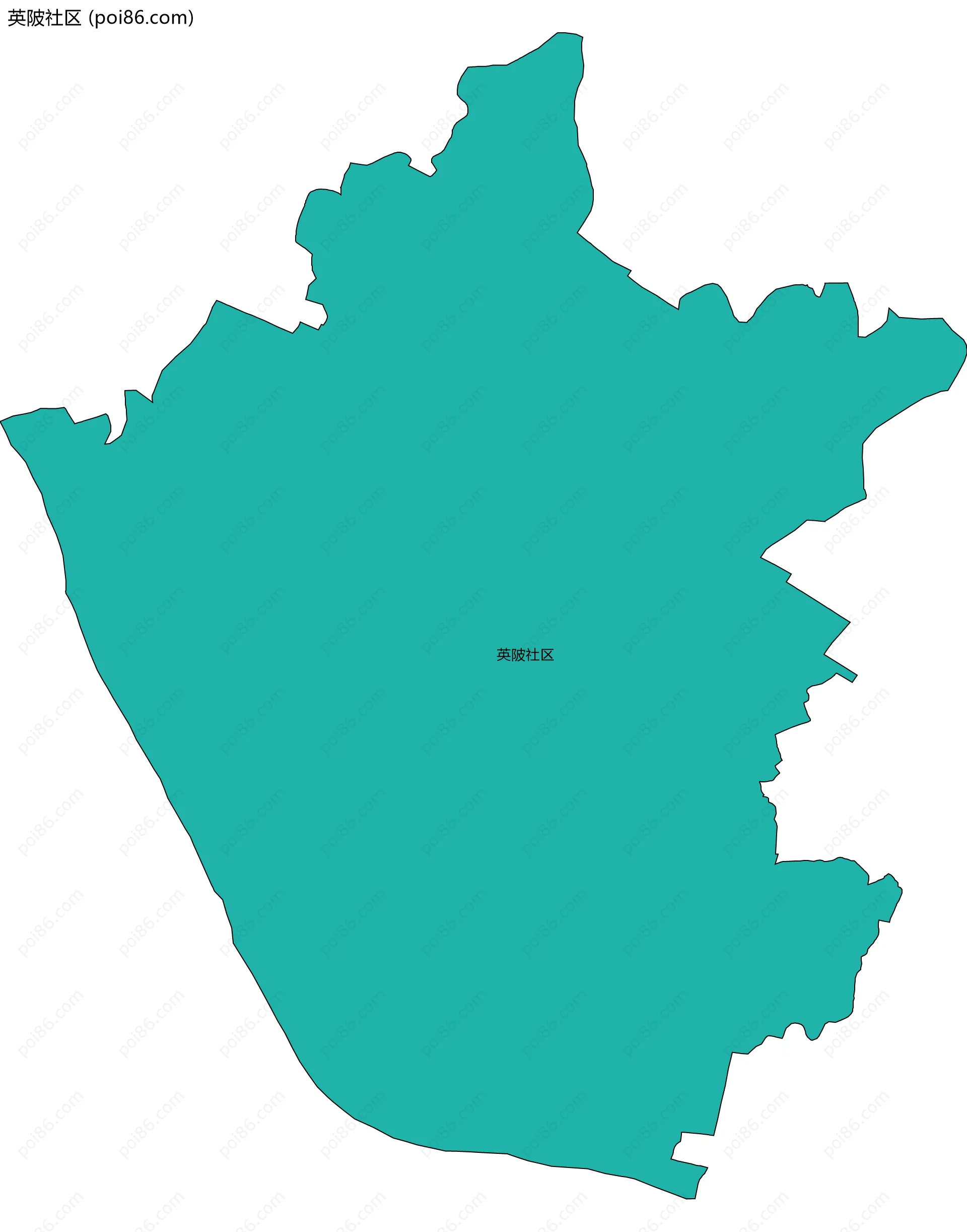 英陂社区边界地图