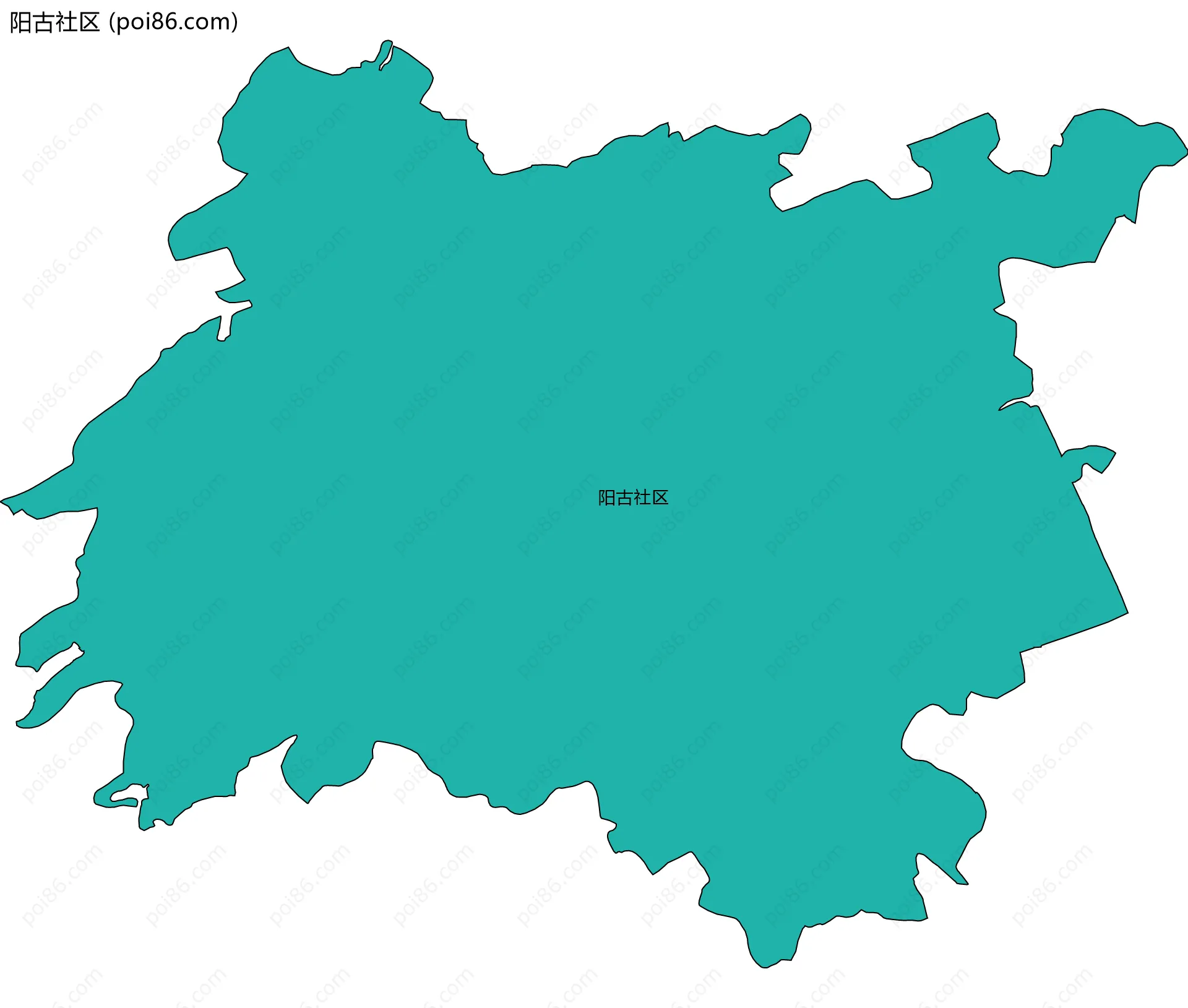 阳古社区边界地图