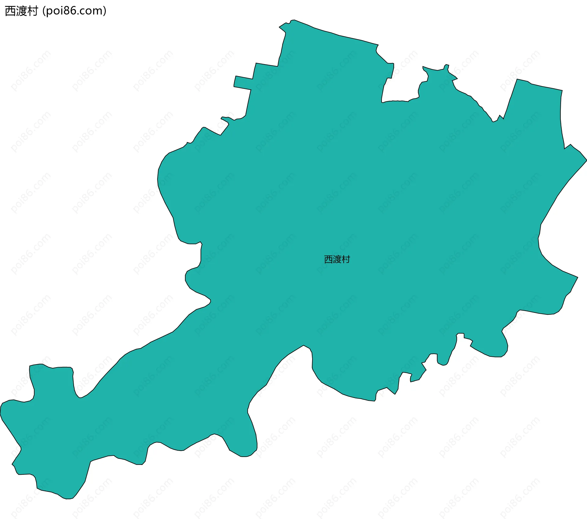 西渡村边界地图