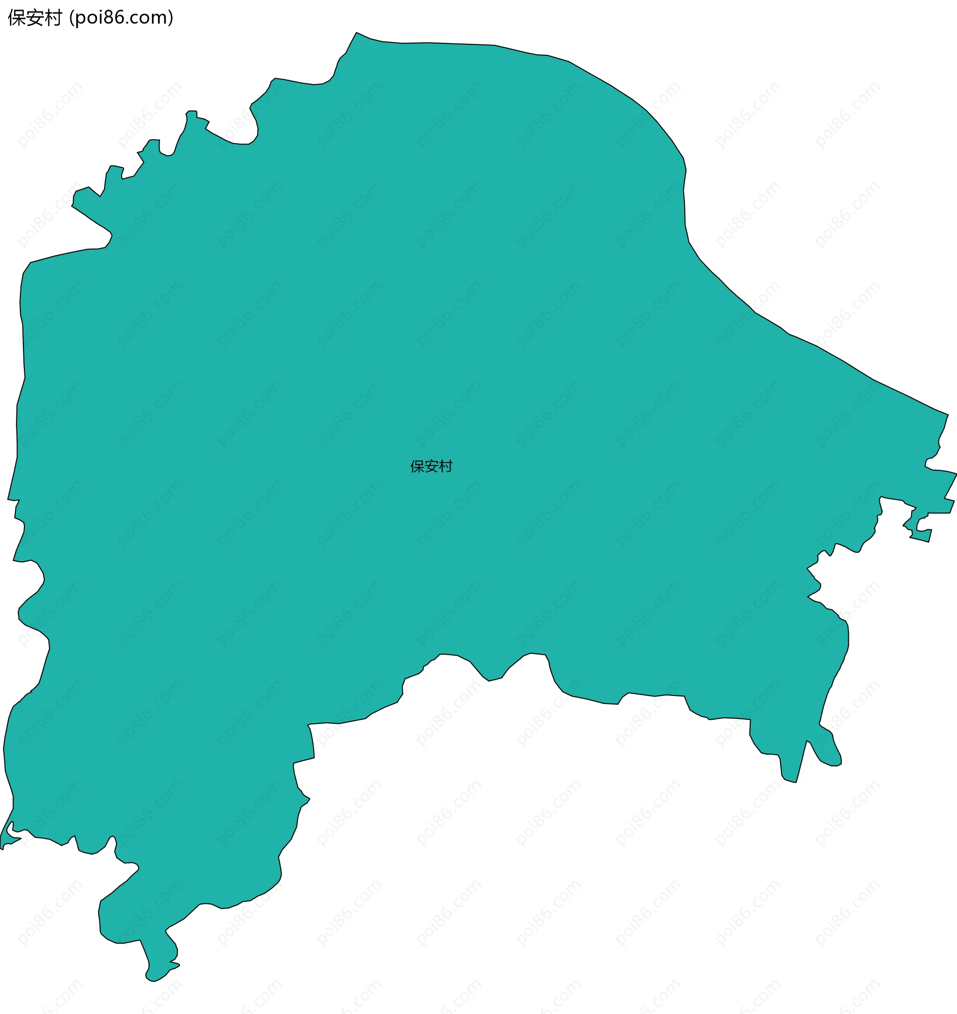 保安村边界地图