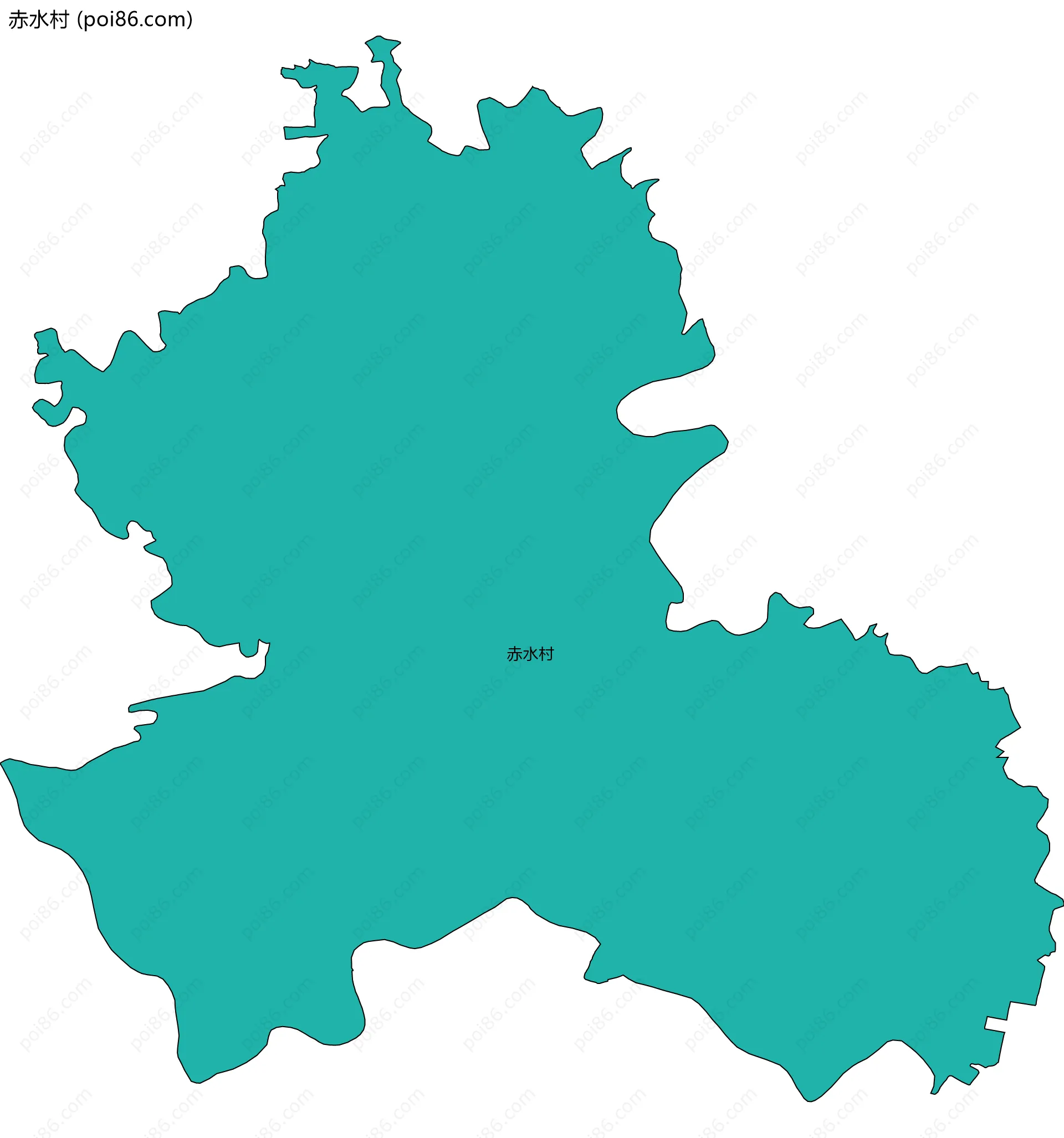 赤水村边界地图