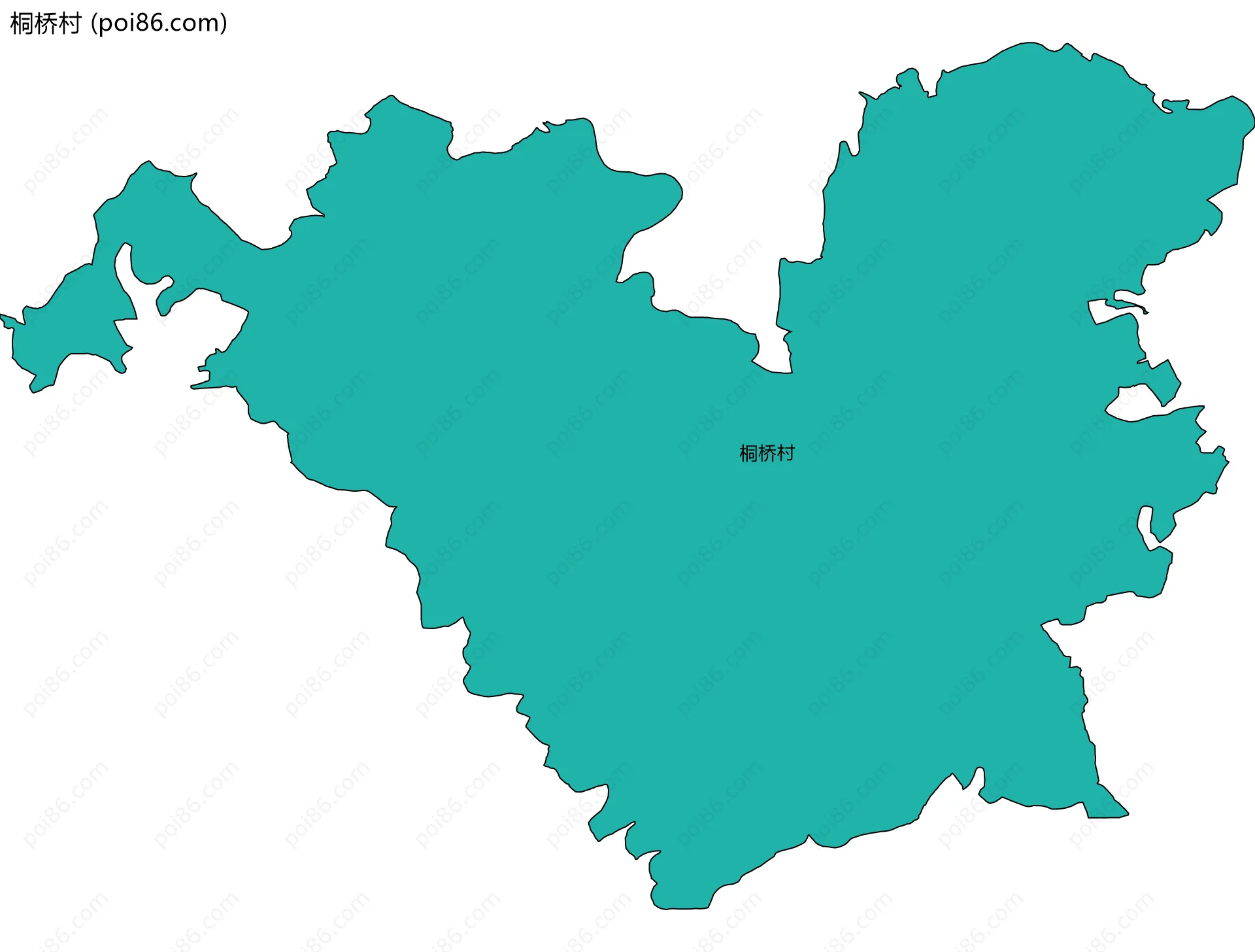 桐桥村边界地图