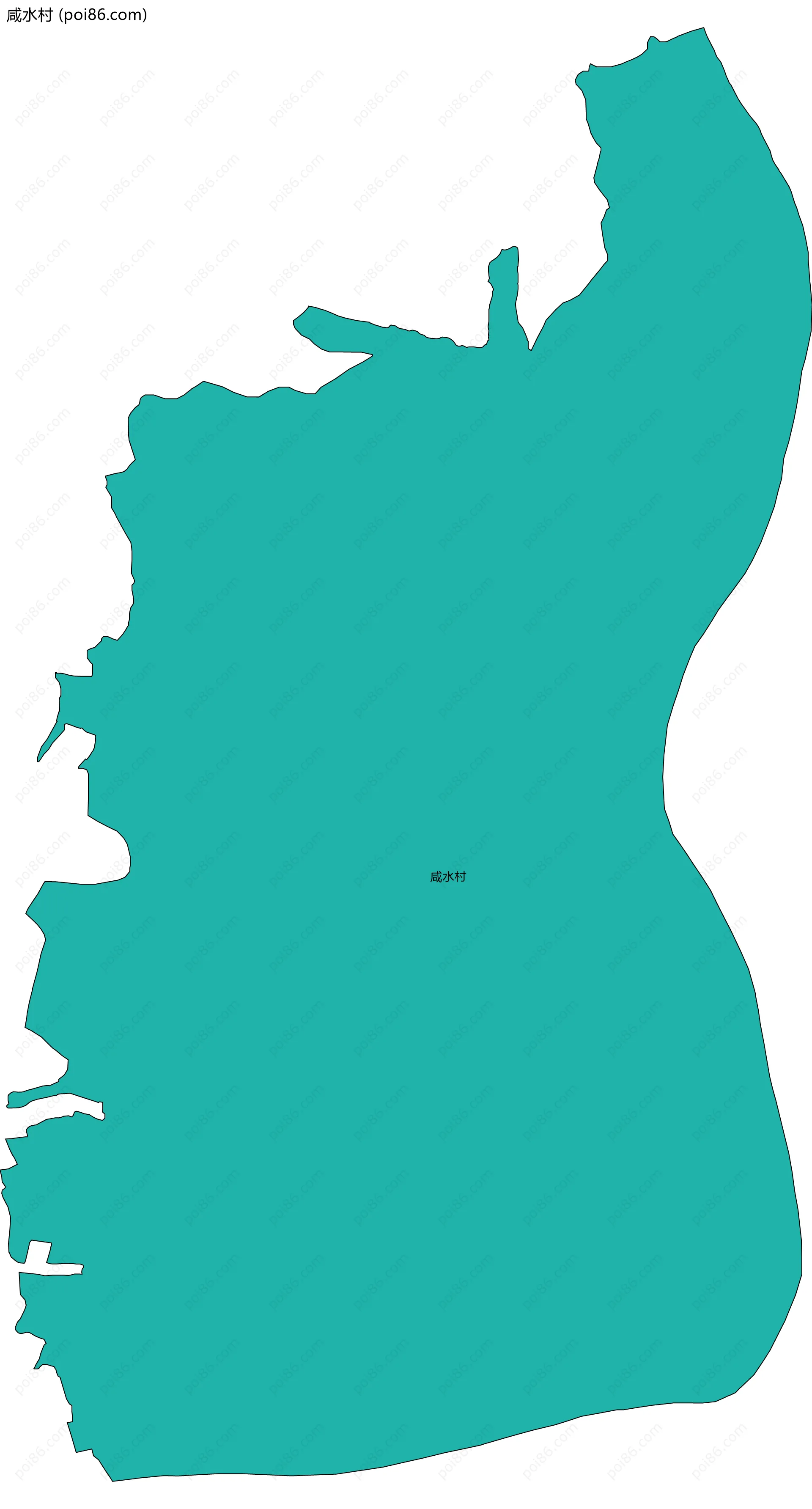 咸水村边界地图