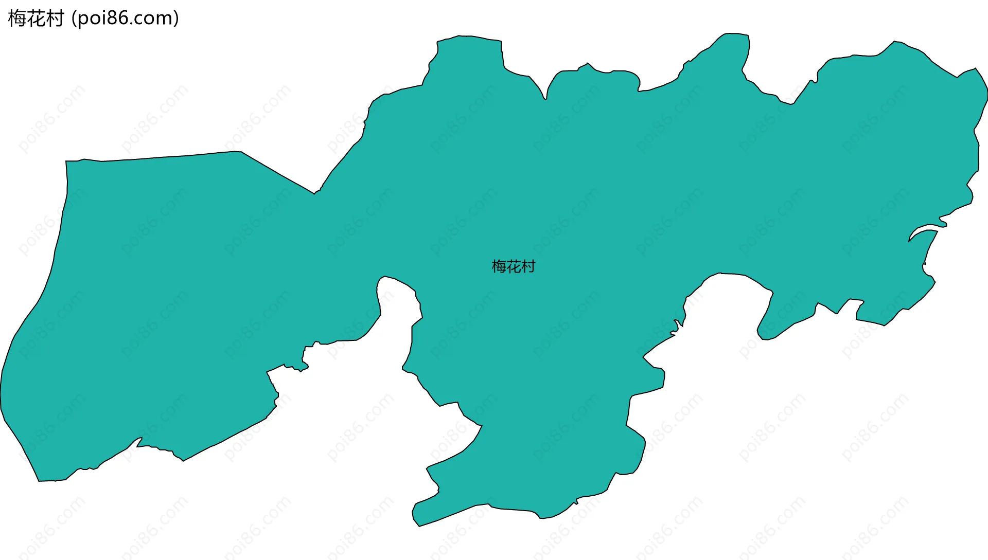 梅花村边界地图