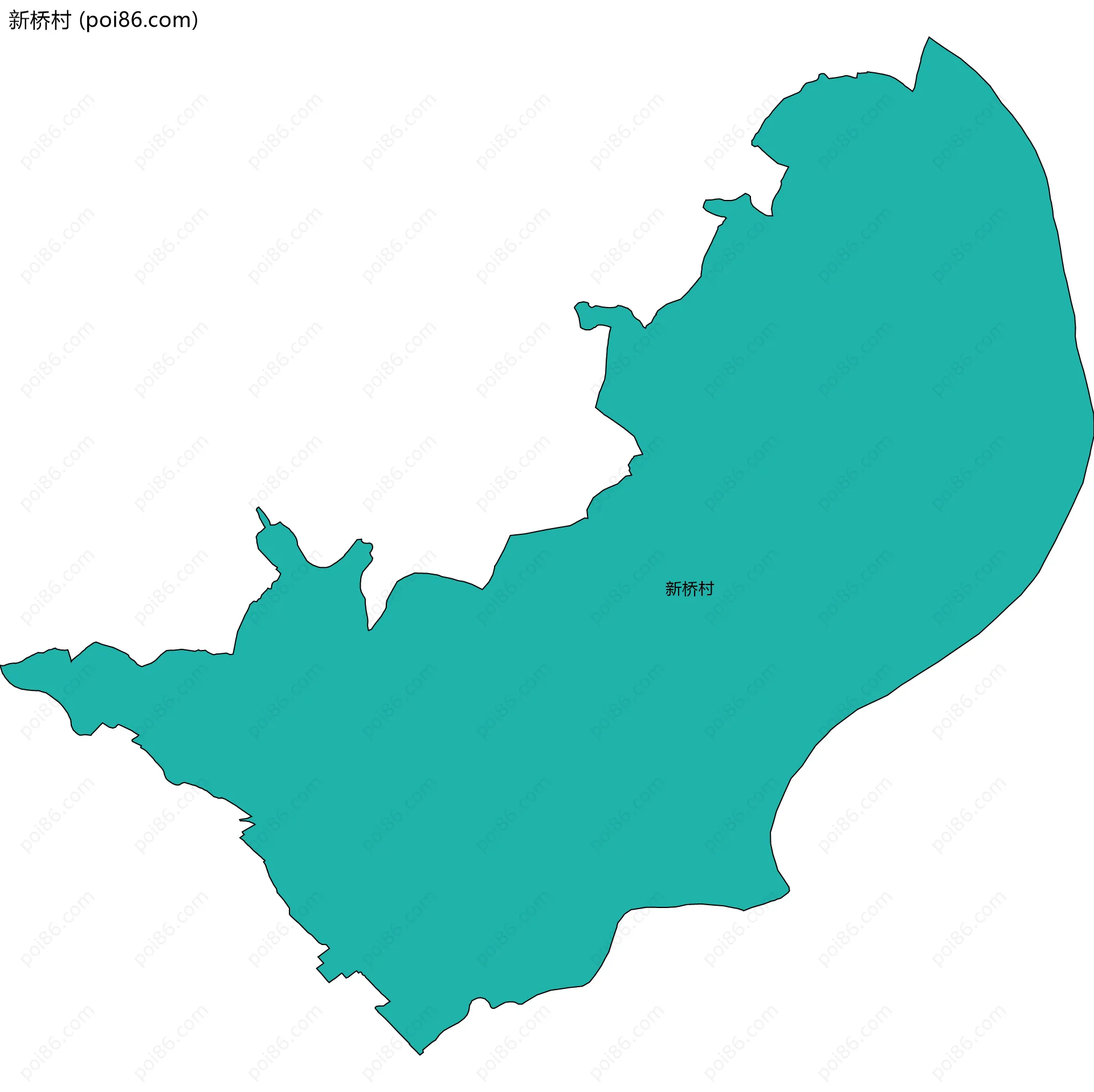 新桥村边界地图