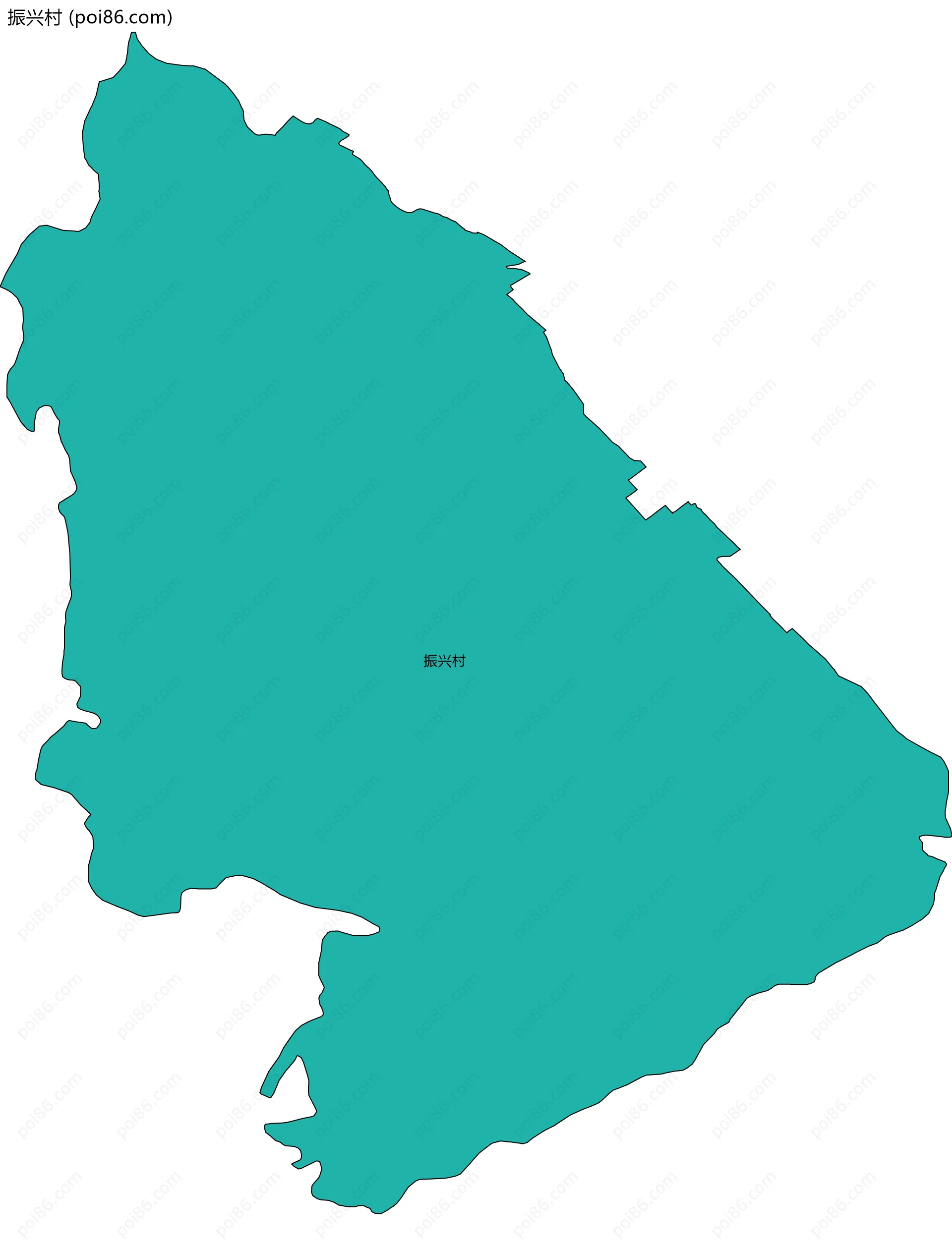 振兴村边界地图