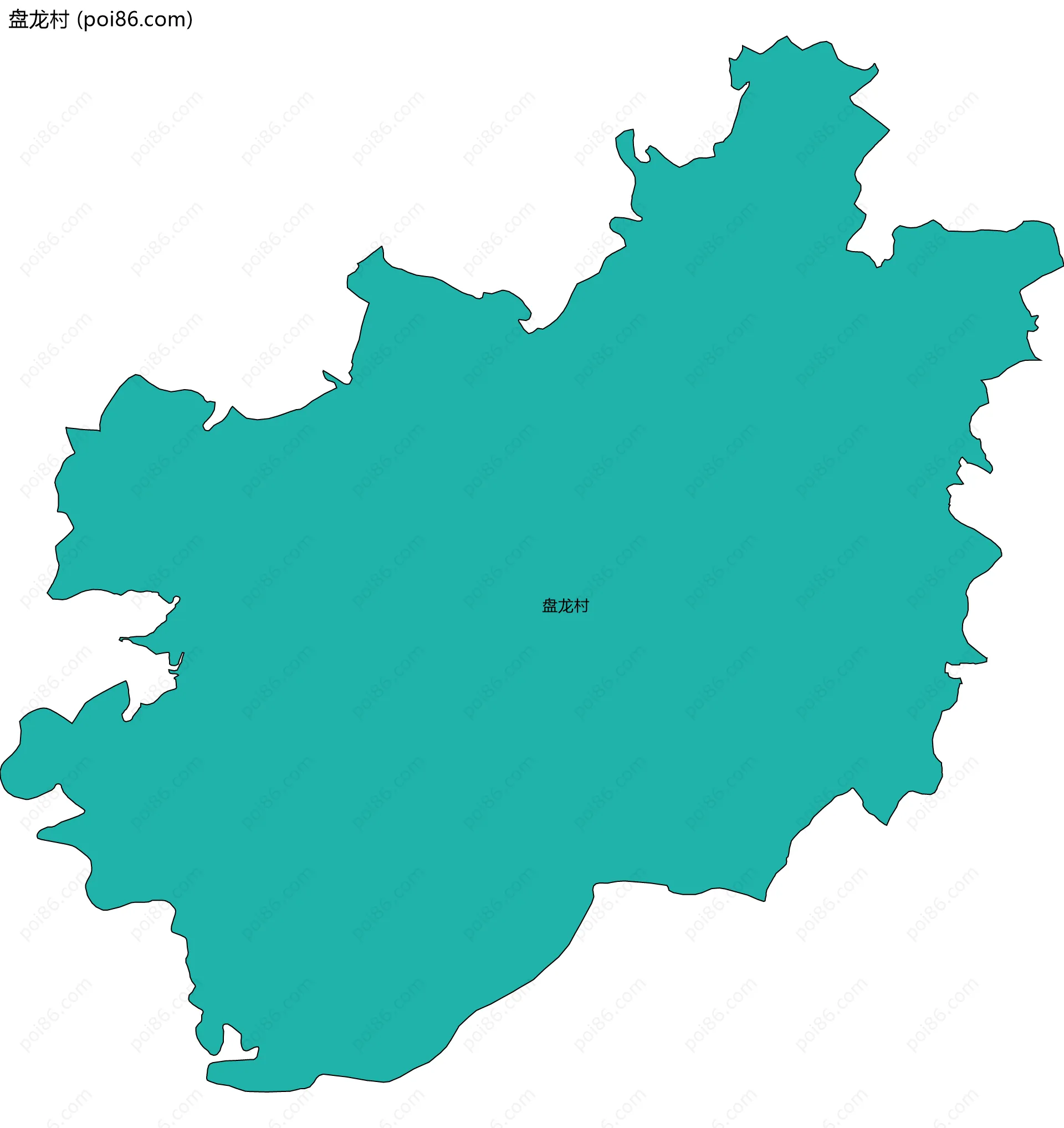 盘龙村边界地图