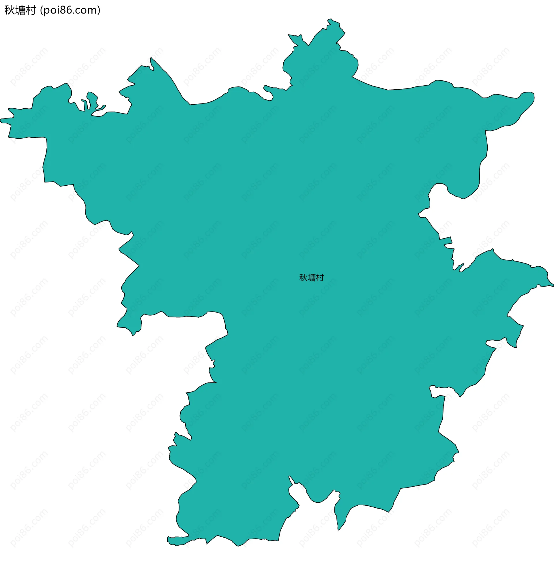 秋塘村边界地图