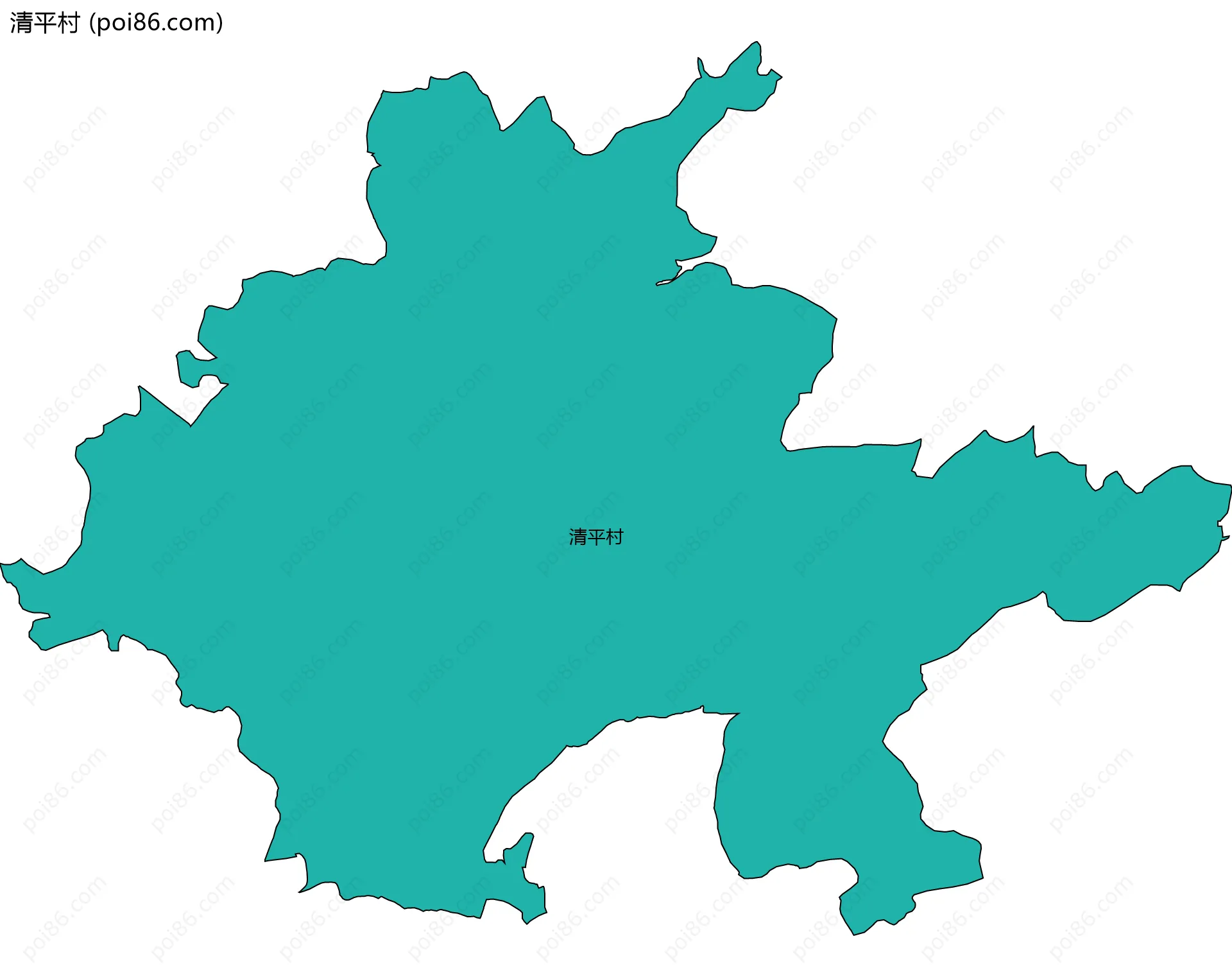 清平村边界地图