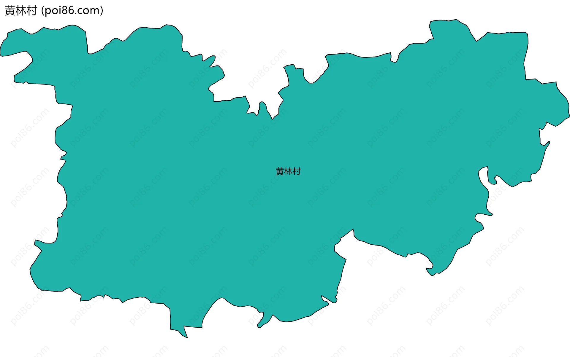 黄林村边界地图