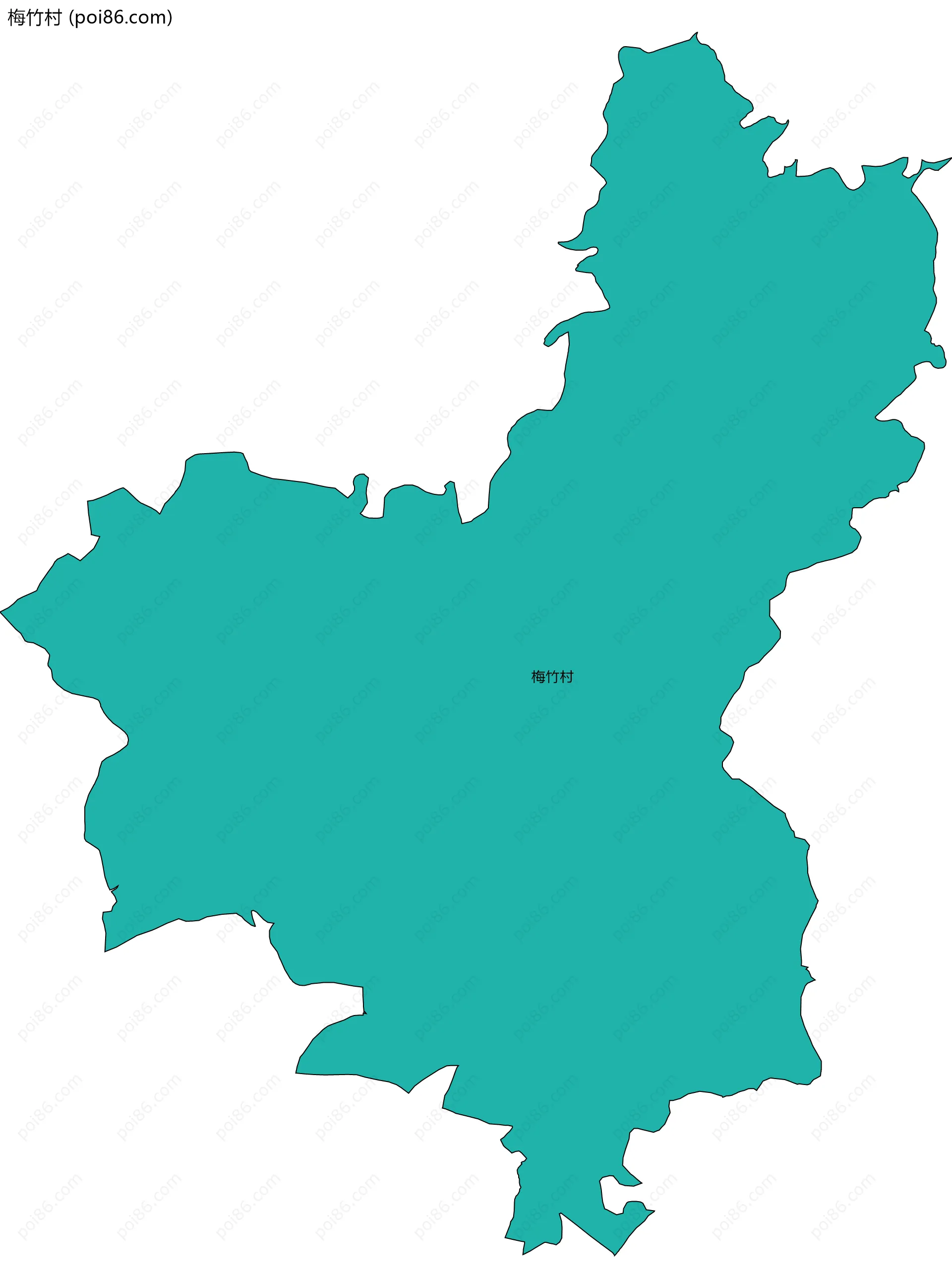 梅竹村边界地图