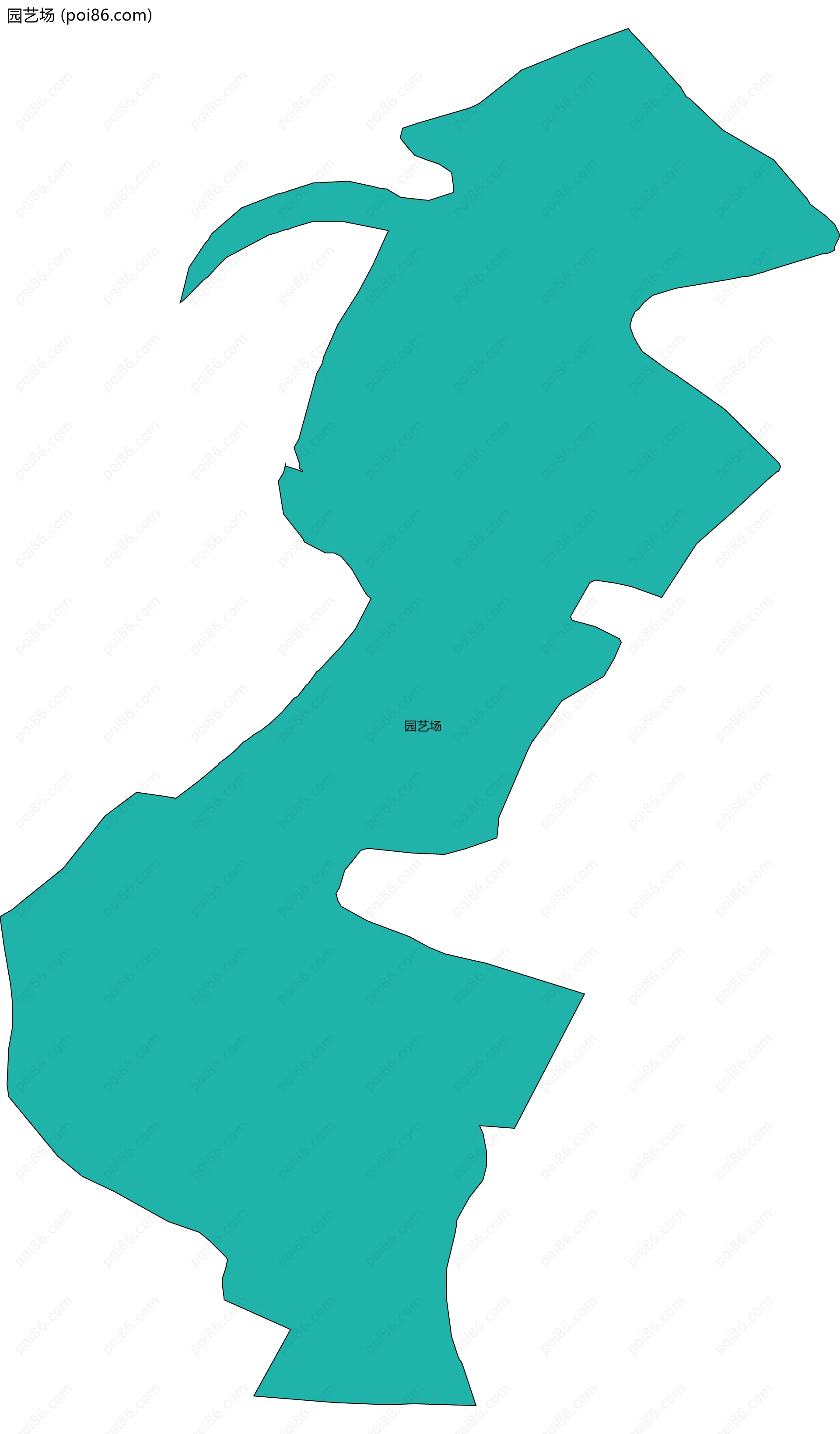 园艺场边界地图