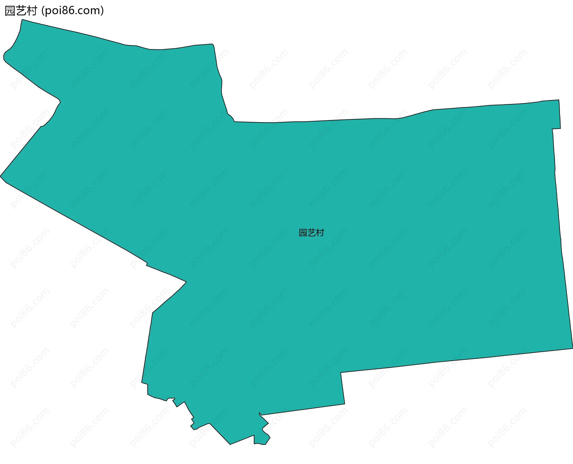 园艺村边界地图