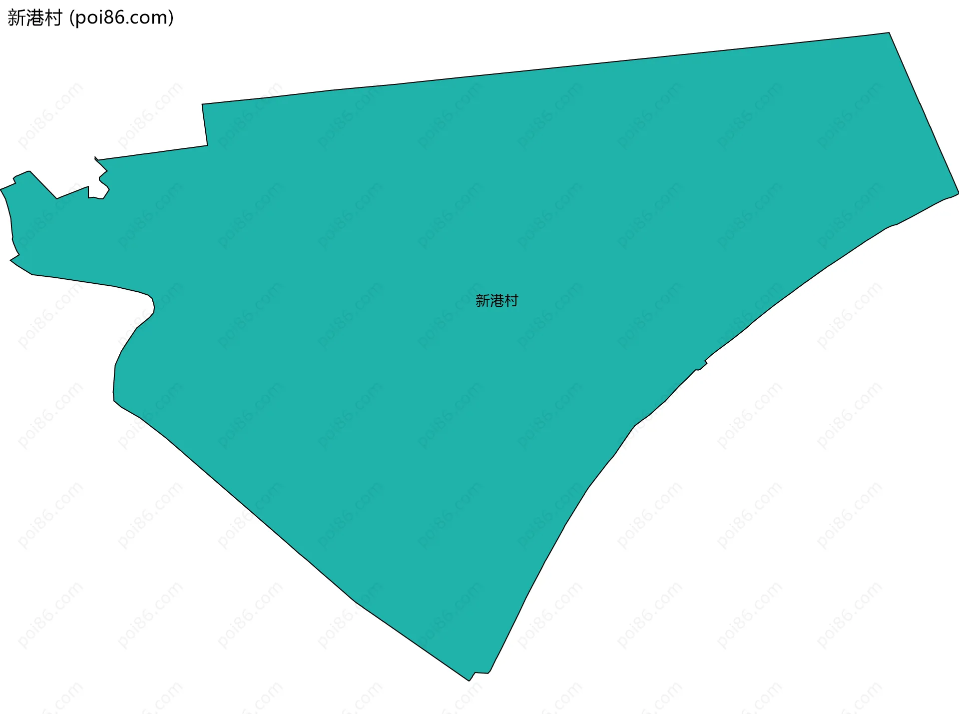 新港村边界地图