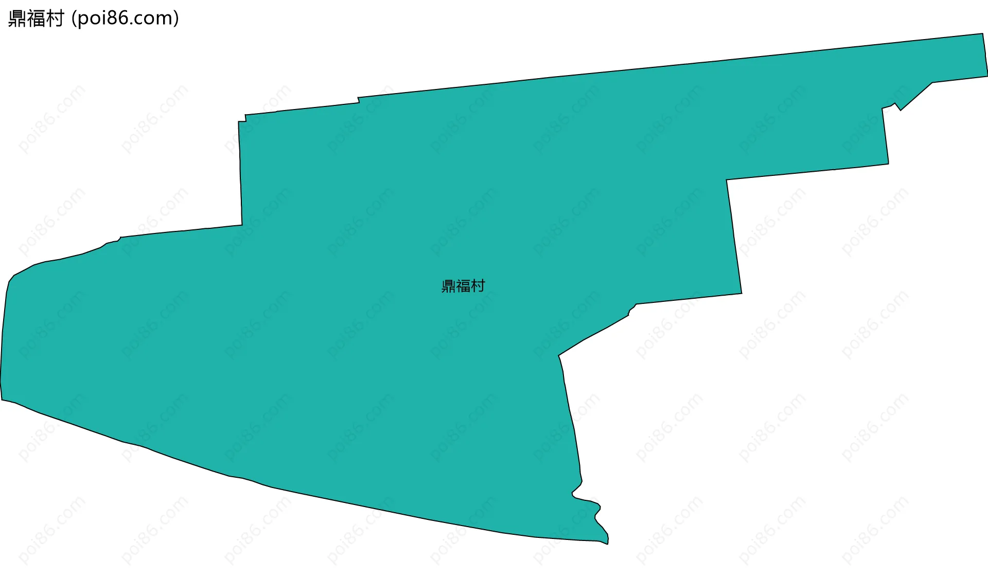 鼎福村边界地图