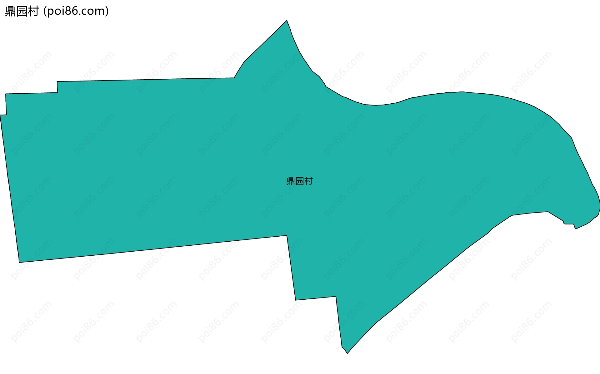 鼎园村边界地图