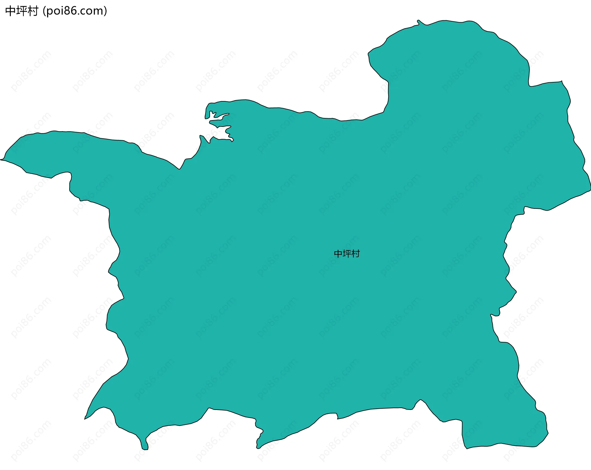 中坪村边界地图