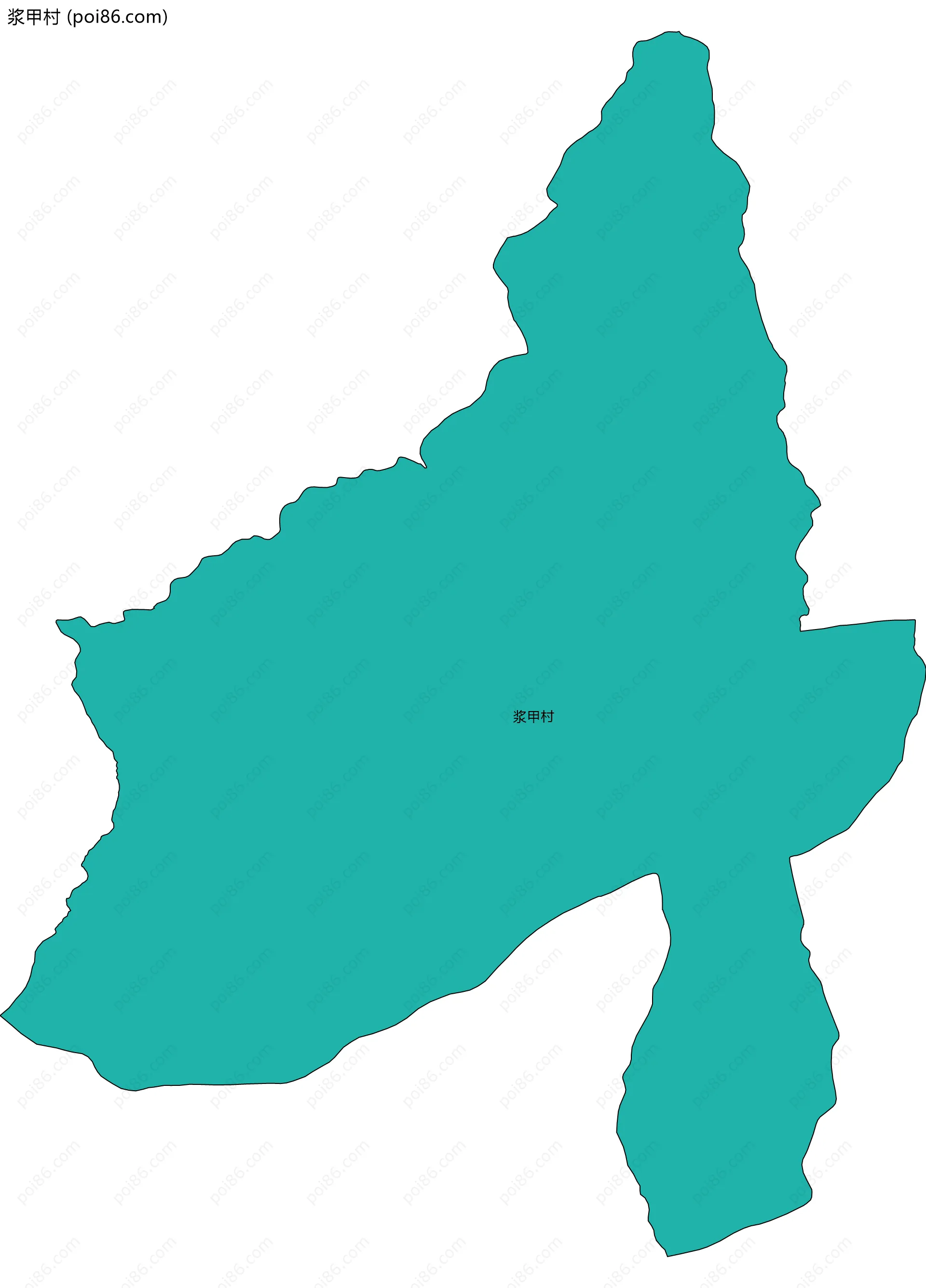 浆甲村边界地图
