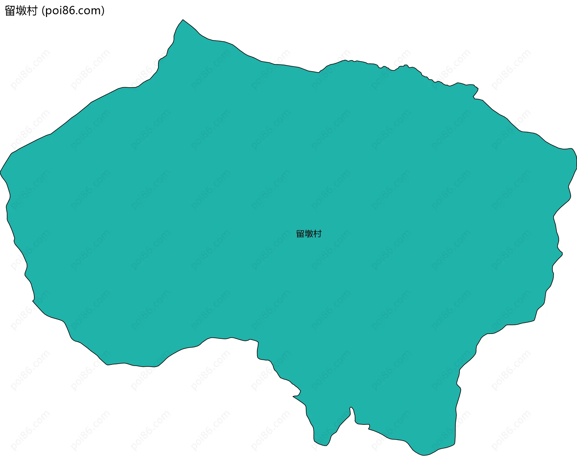 留墩村边界地图