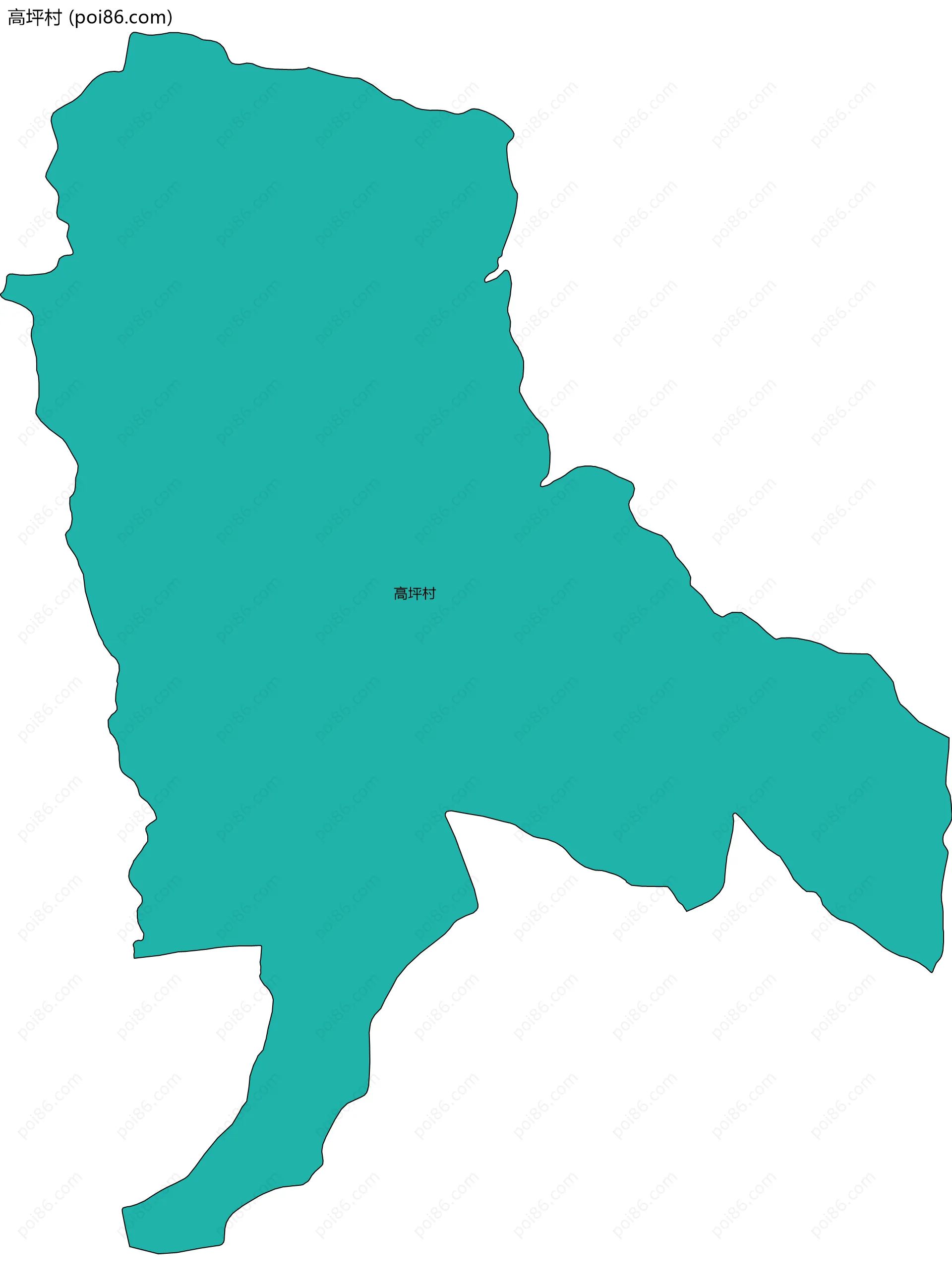 高坪村边界地图