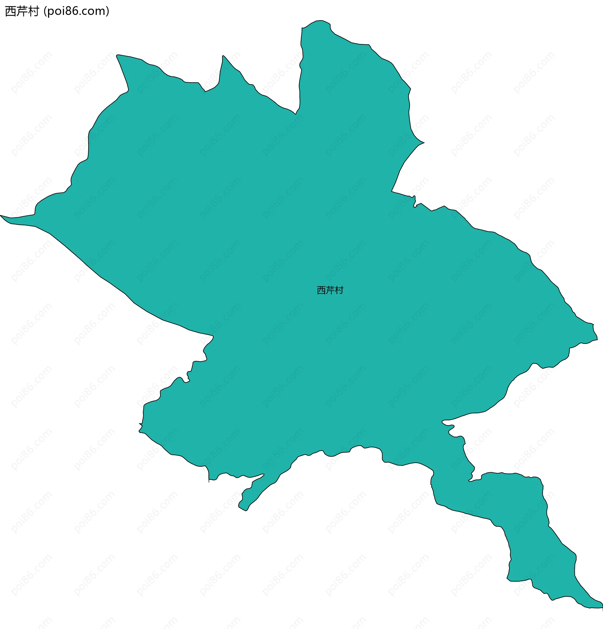 西芹村边界地图