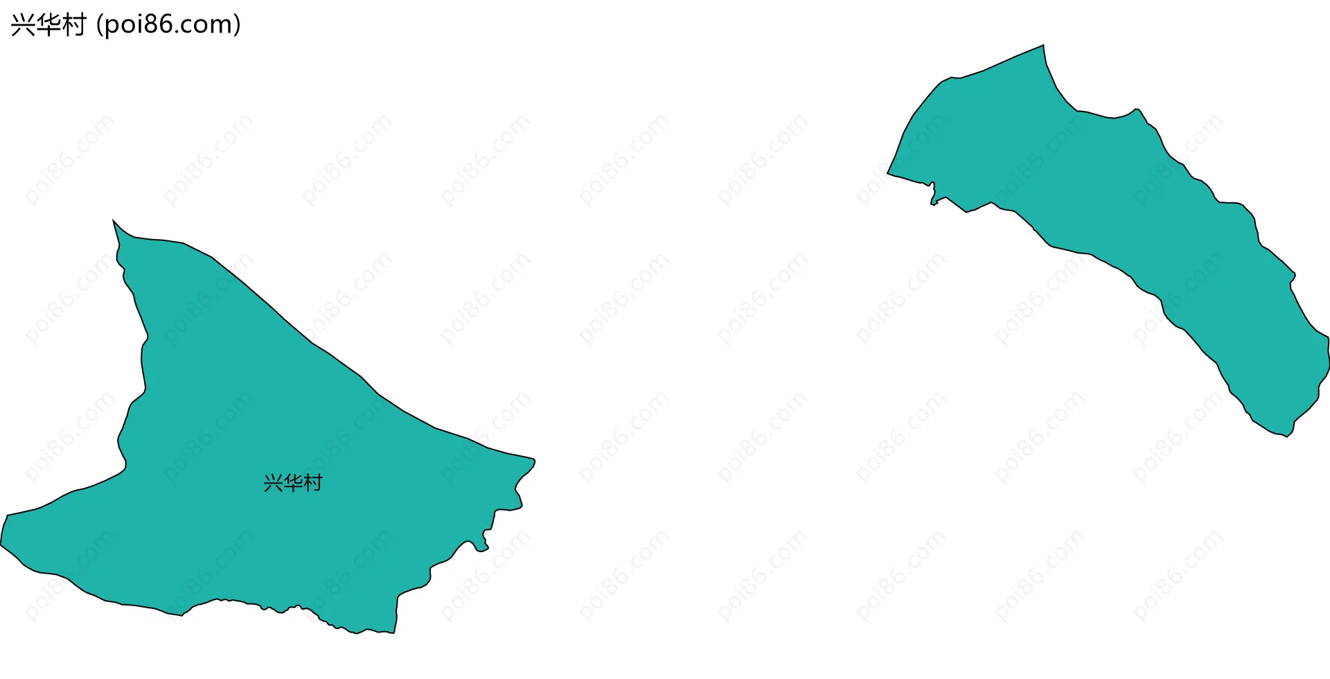 兴华村边界地图