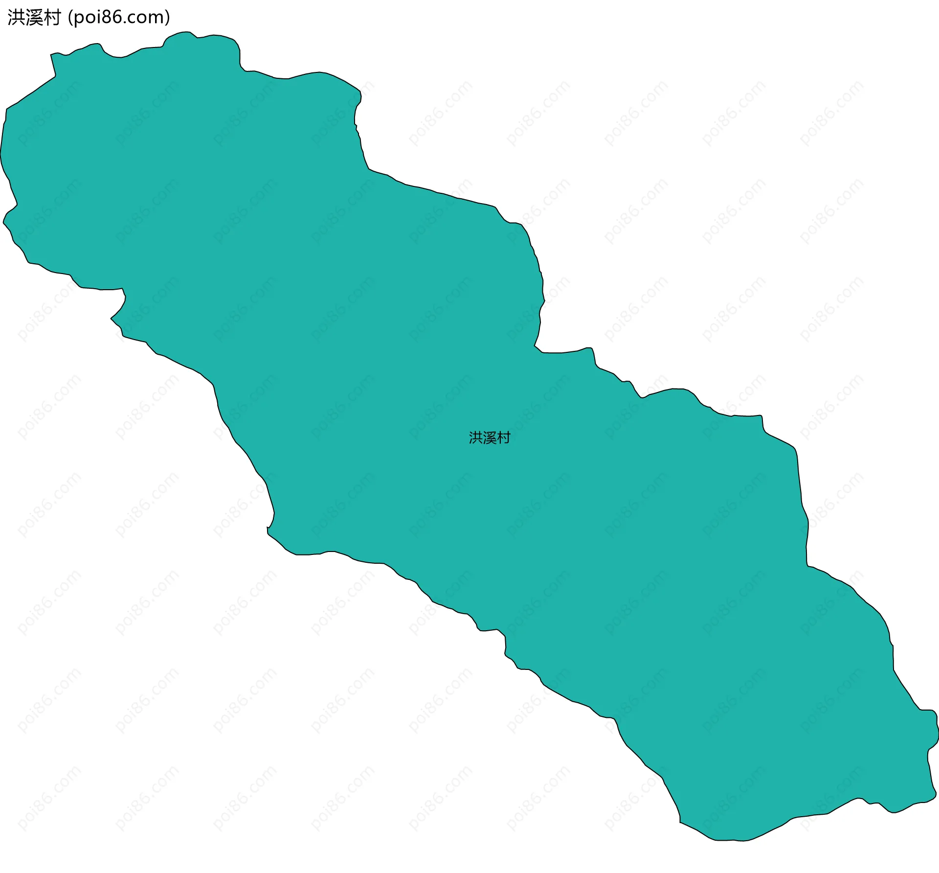 洪溪村边界地图
